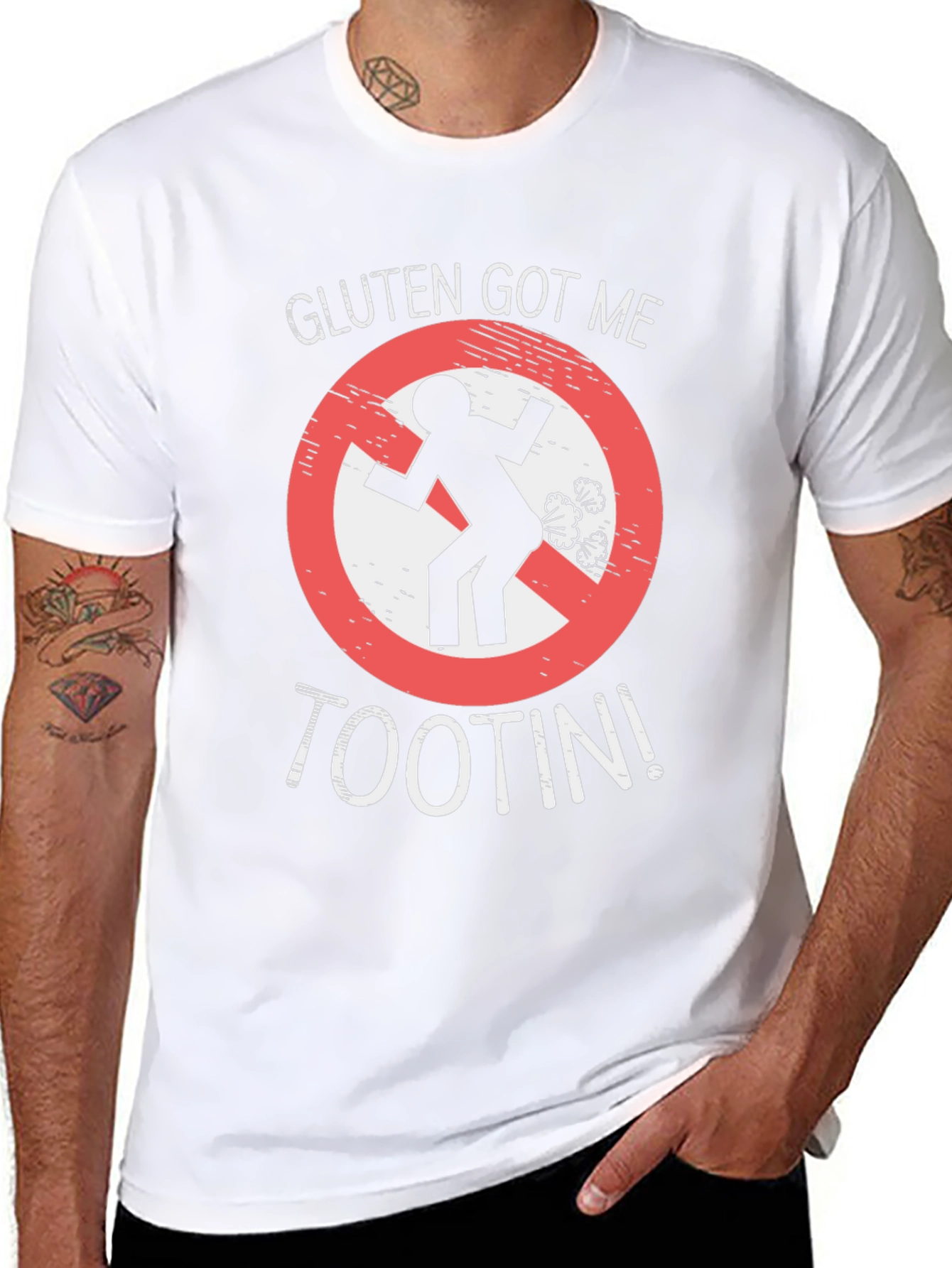 Gluten Got Me Tootin Funny T-Shirt