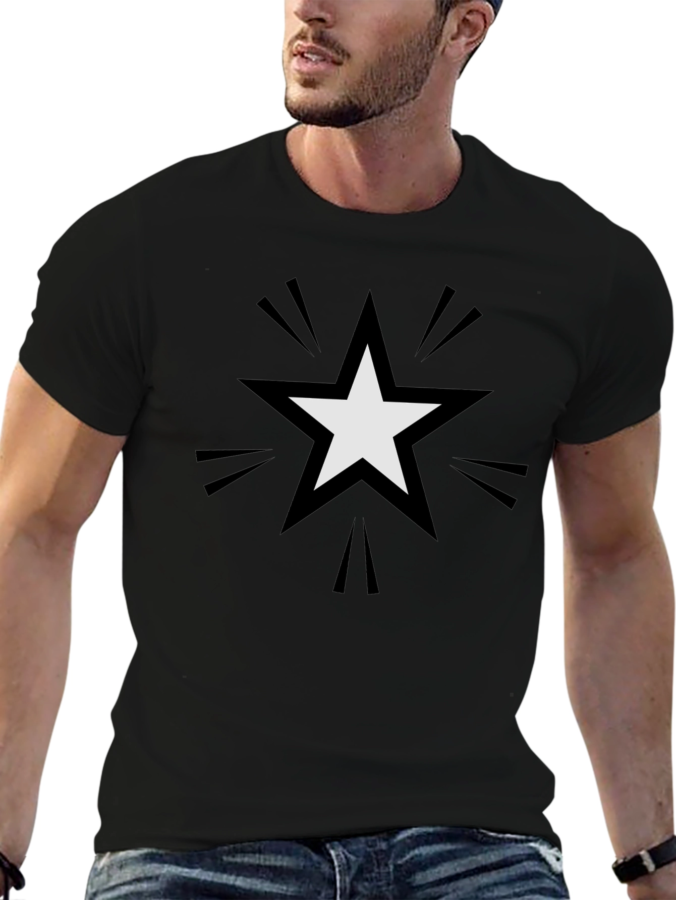 Bold Star Graphic Tee - Modern Streetwear Style