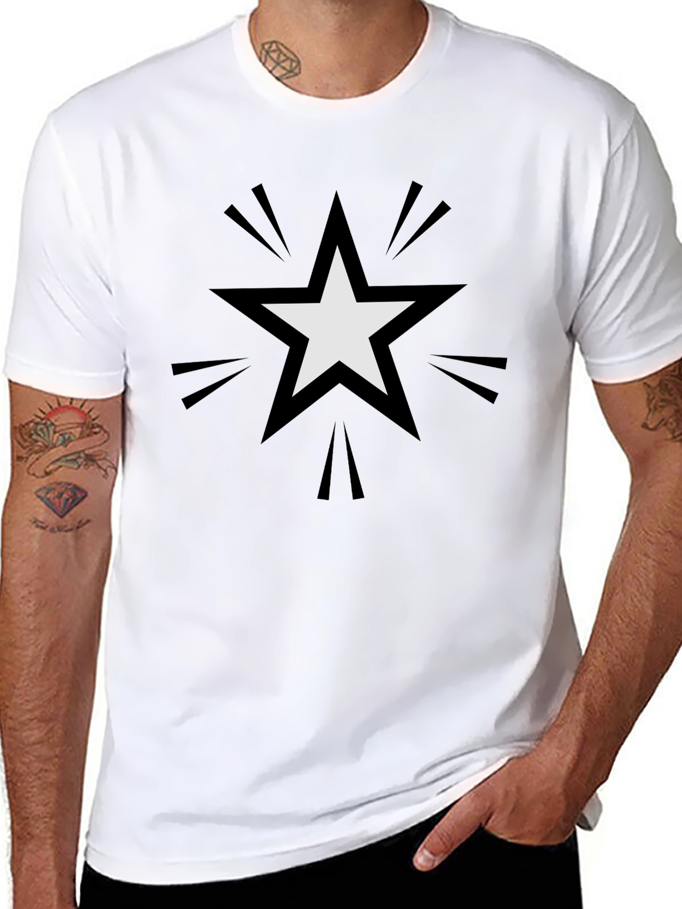 Bold Star Graphic Tee - Modern Streetwear Style