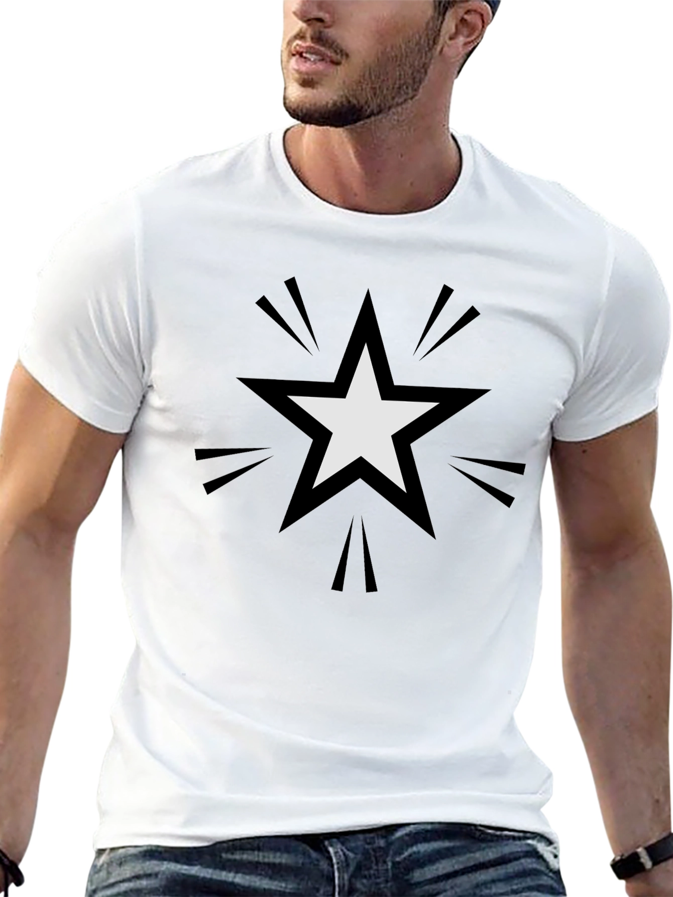 Bold Star Graphic Tee - Modern Streetwear Style
