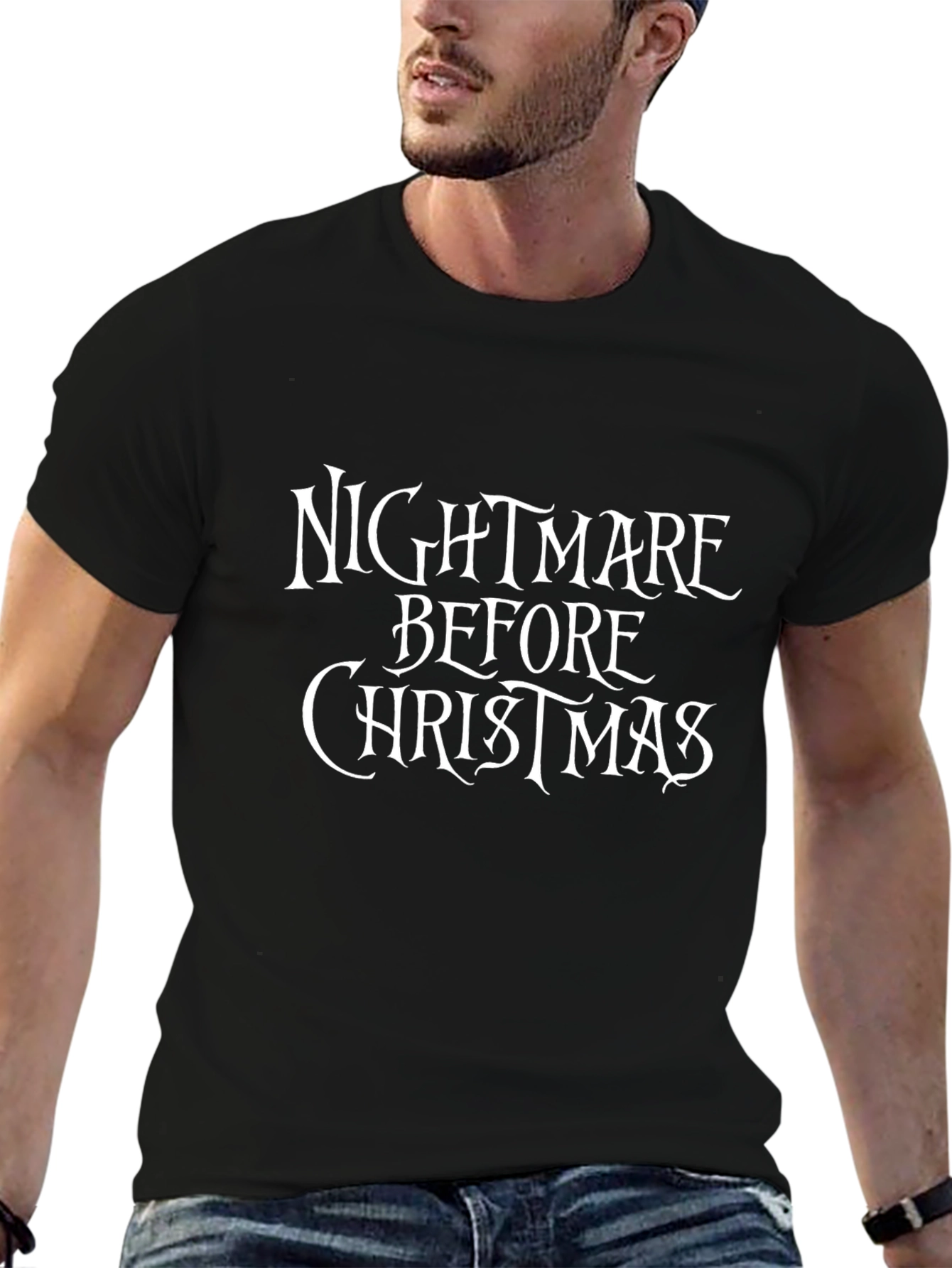 Nightmare Before Christmas Graphic Tee - Black
