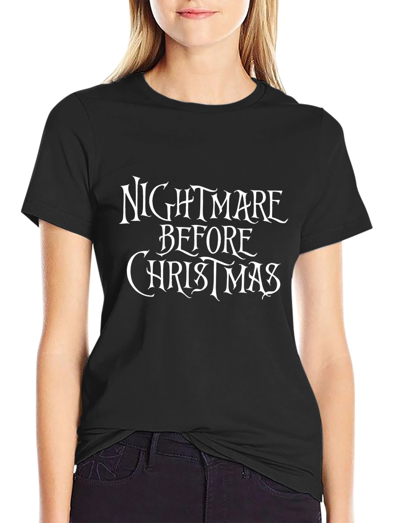 Nightmare Before Christmas Graphic Tee - Black