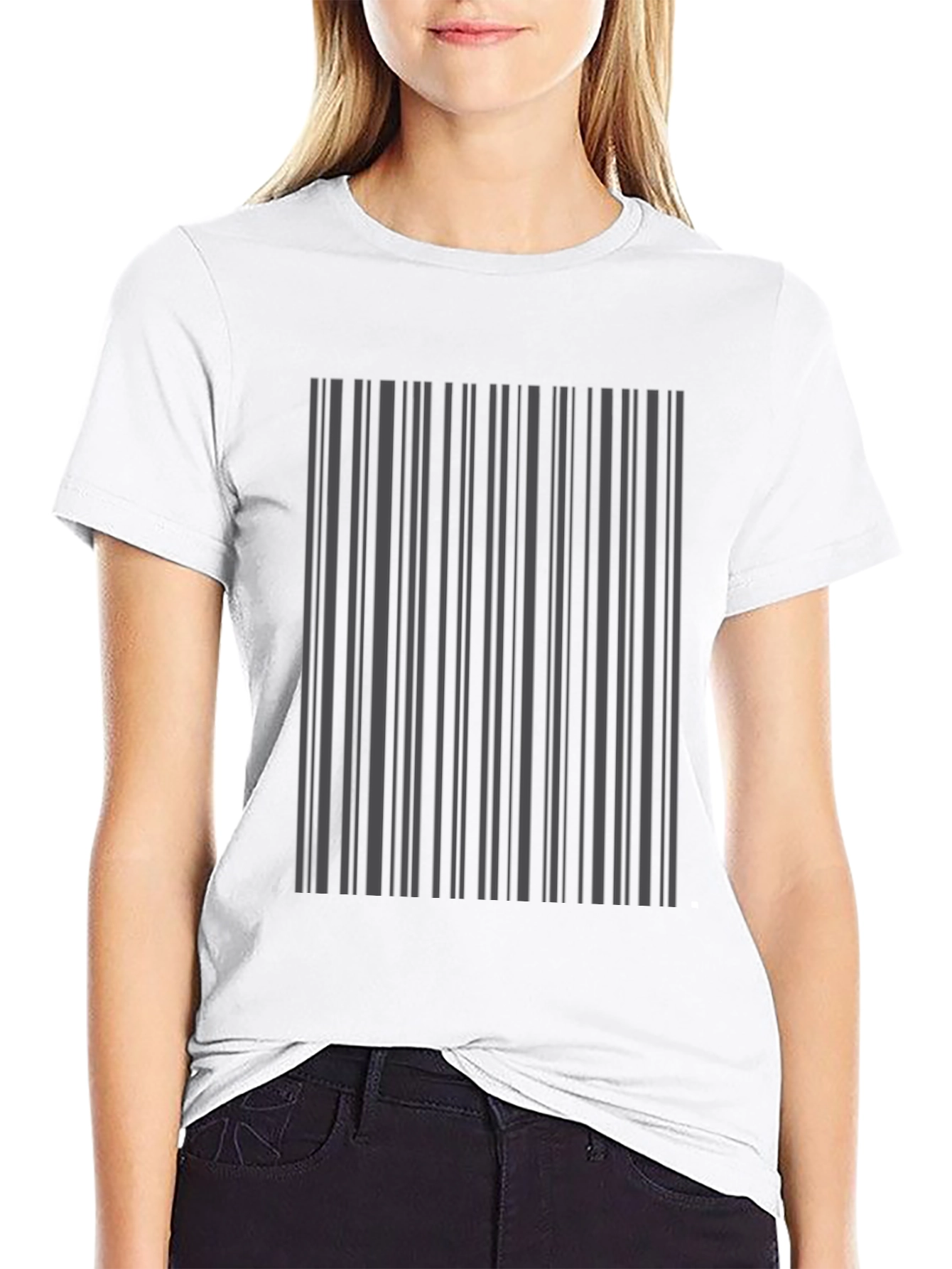 Modern Barcode Design T-Shirt - Sleek Stylish & Unique