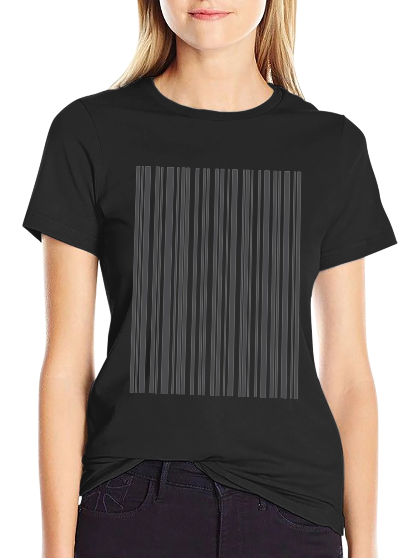 Modern Barcode Design T-Shirt - Sleek Stylish & Unique