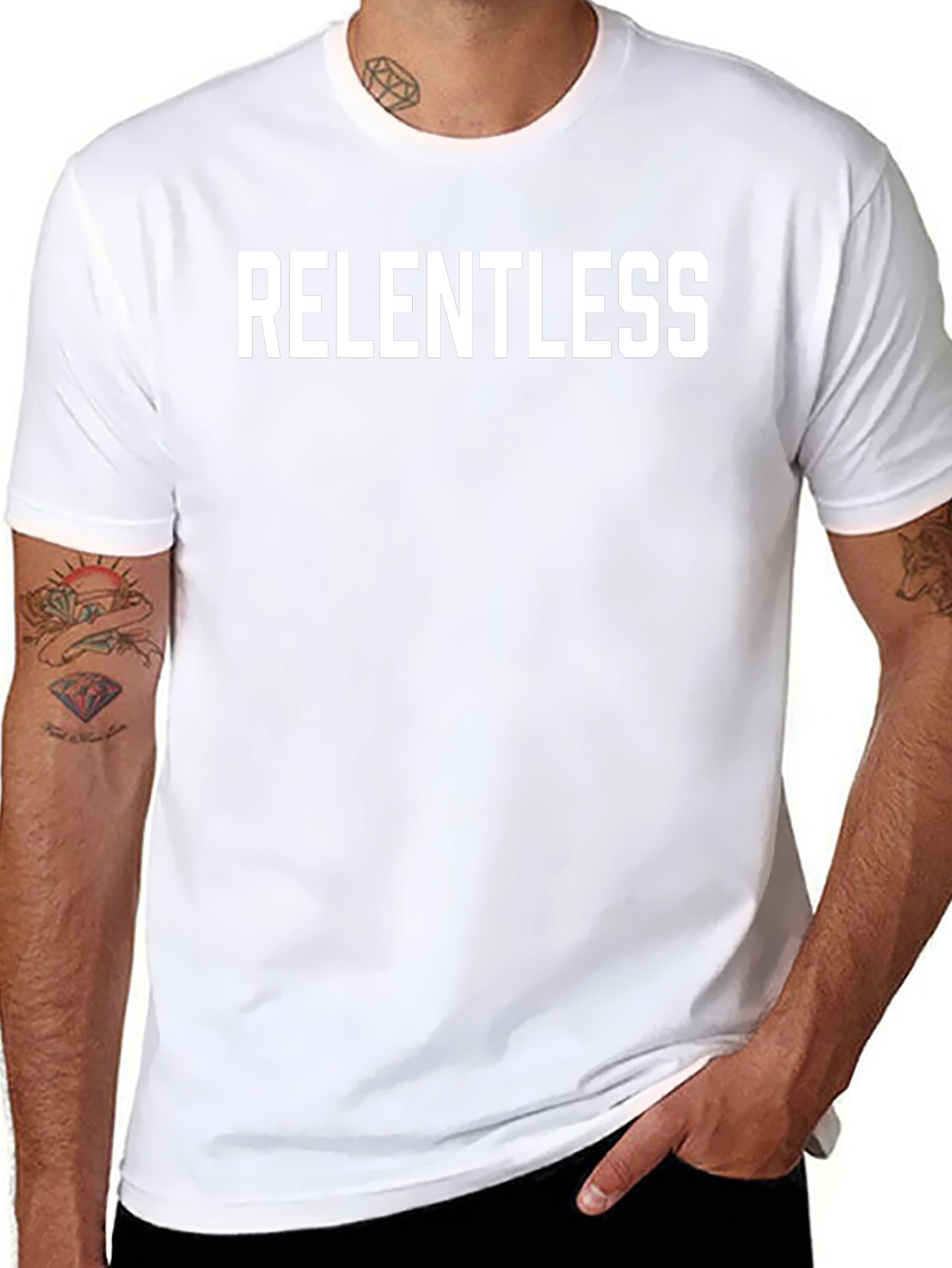 Relentless Graphic T-Shirt - Black Crew Neck Tee