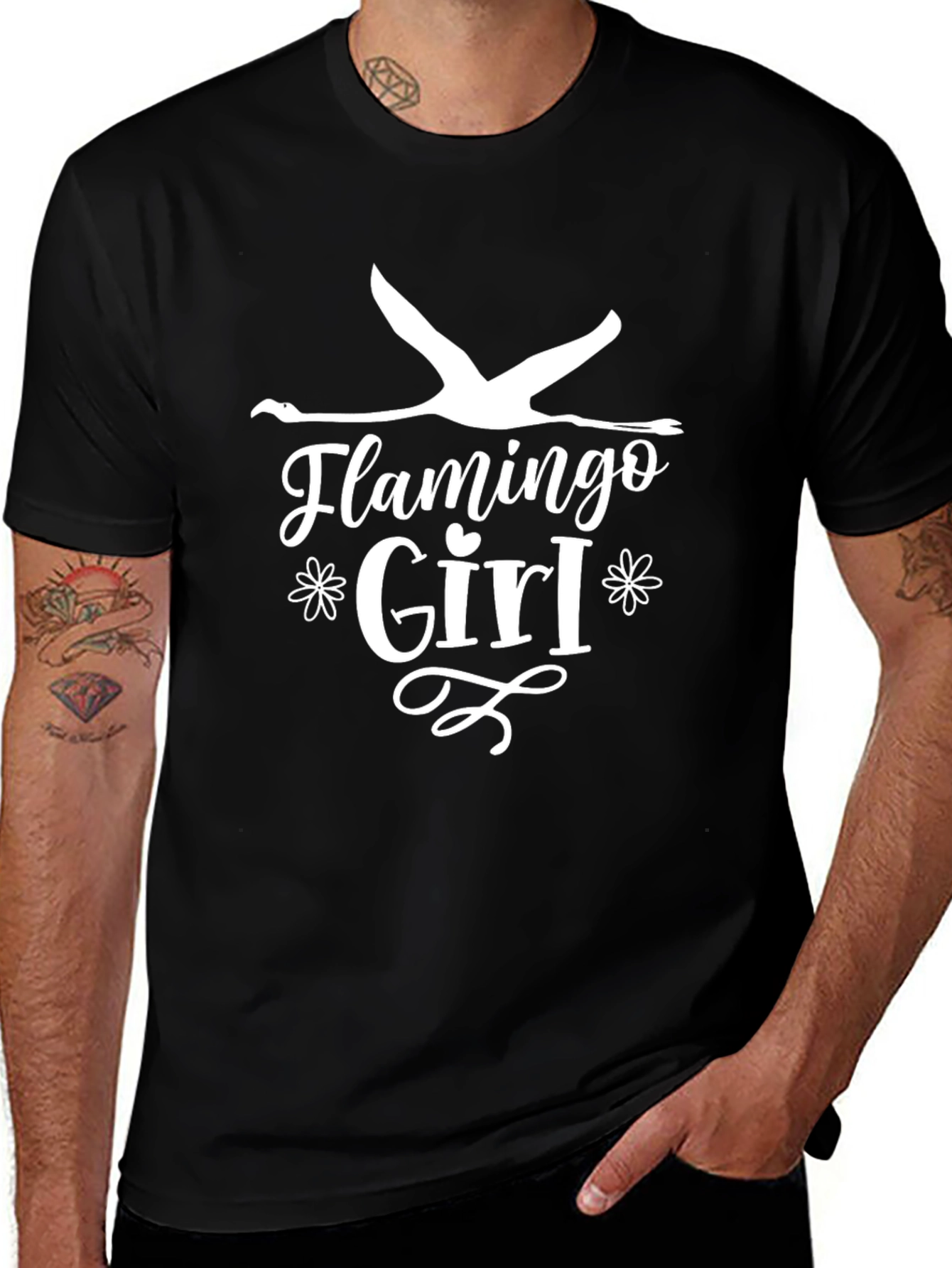 Flamingo Girl T-Shirt - Fun Graphic Tee