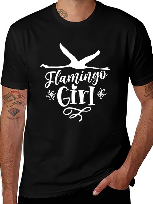Flamingo Girl T-Shirt - Fun Graphic Tee