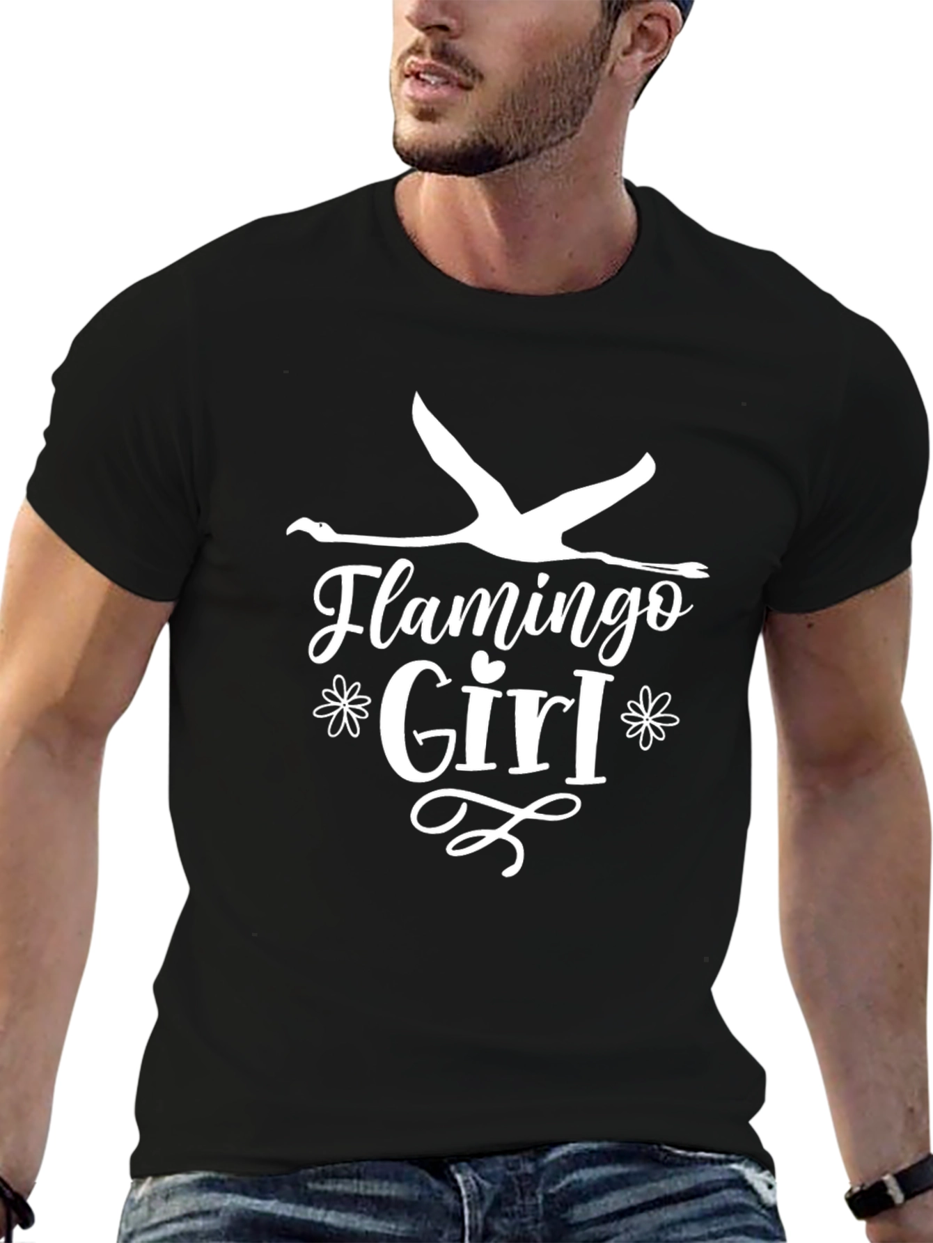 Flamingo Girl T-Shirt - Fun Graphic Tee