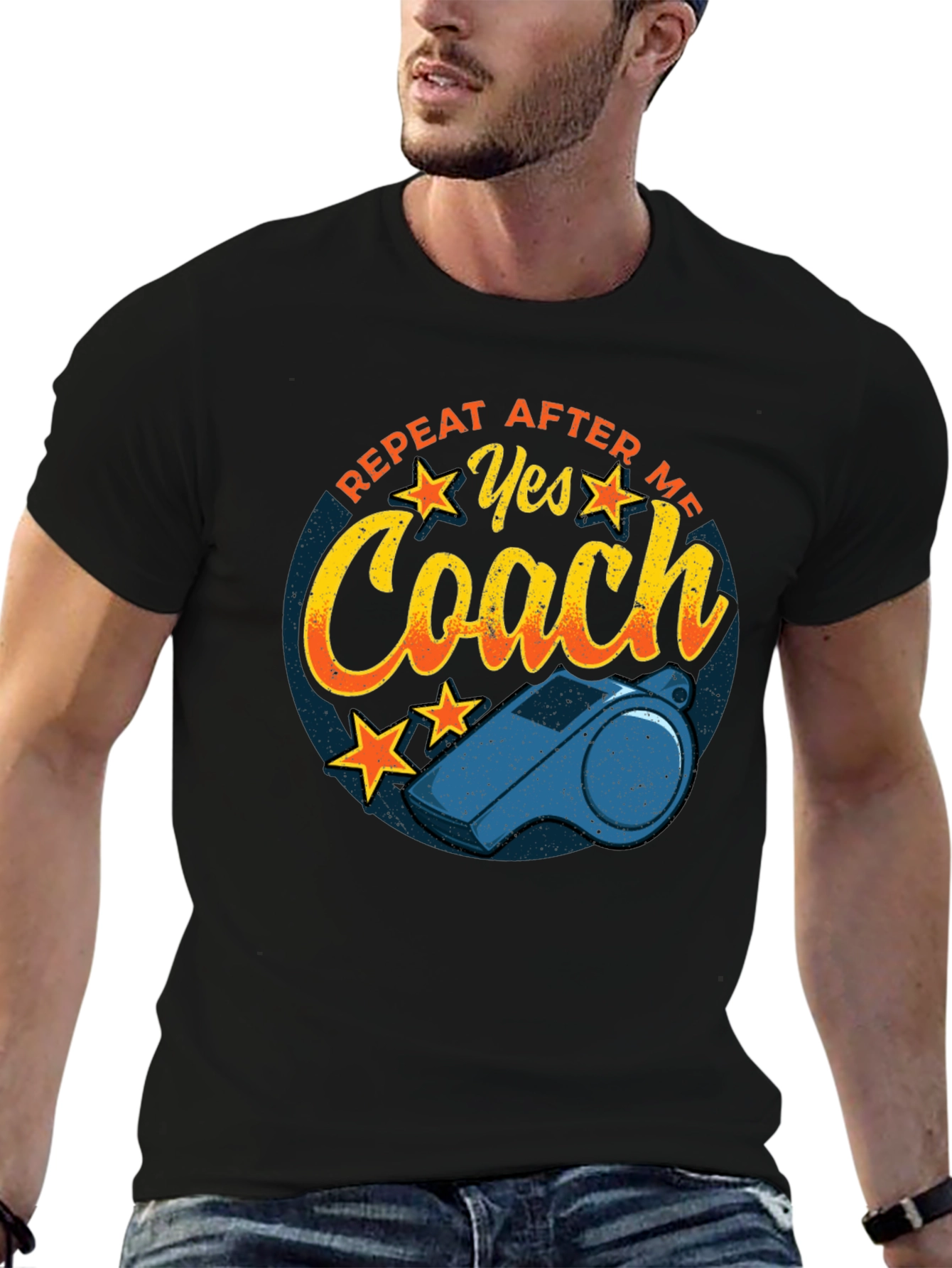 Yes Coach T-Shirt - Funny Sports Whistle Tee