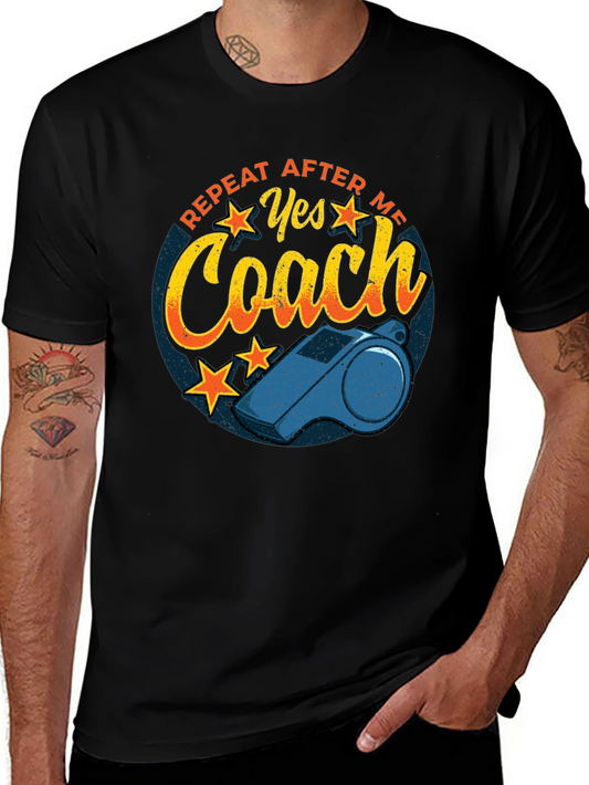 Yes Coach T-Shirt - Funny Sports Whistle Tee