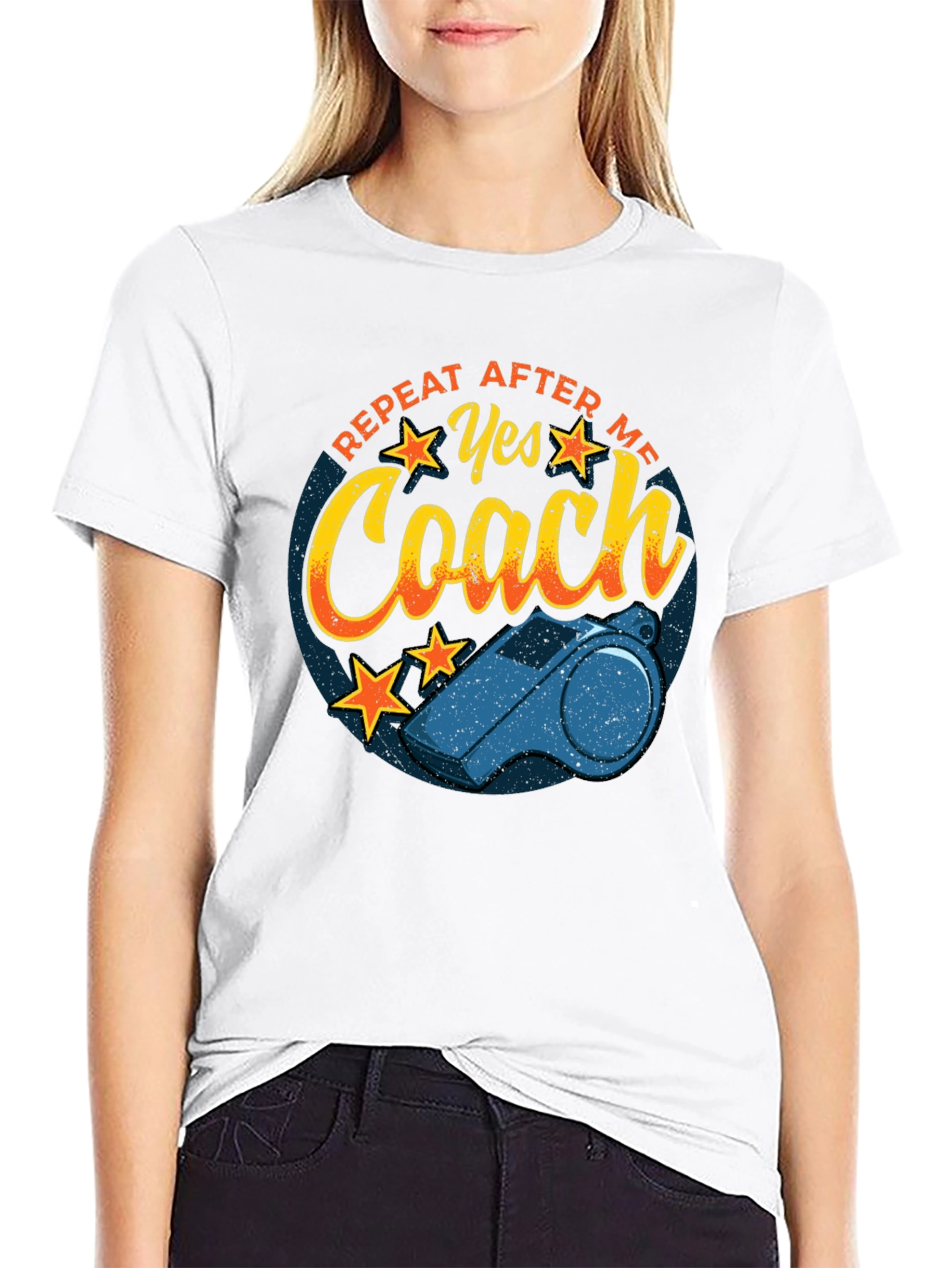 Yes Coach T-Shirt - Funny Sports Whistle Tee