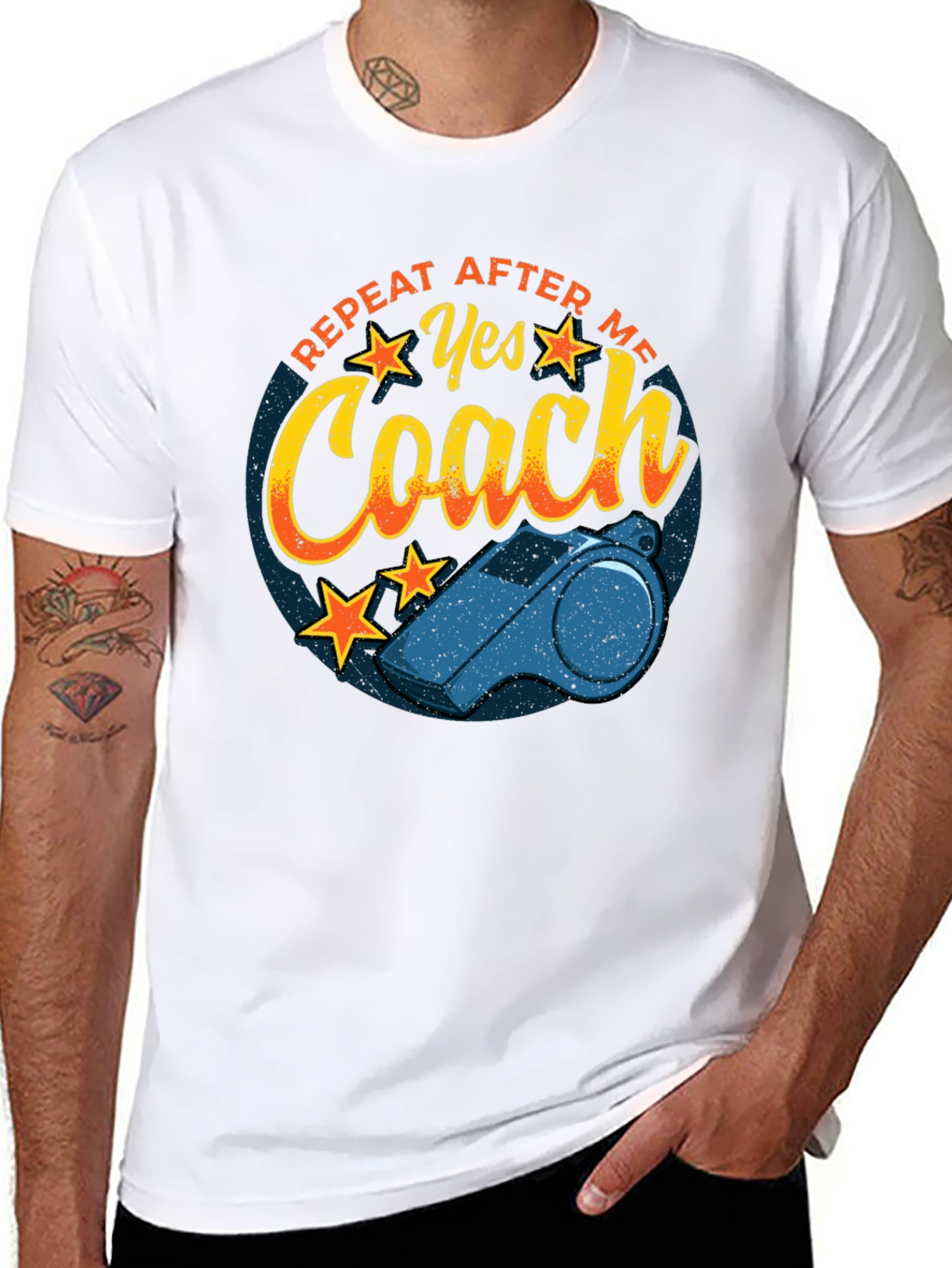Yes Coach T-Shirt - Funny Sports Whistle Tee