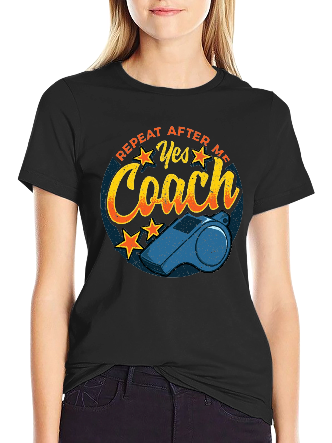 Yes Coach T-Shirt - Funny Sports Whistle Tee