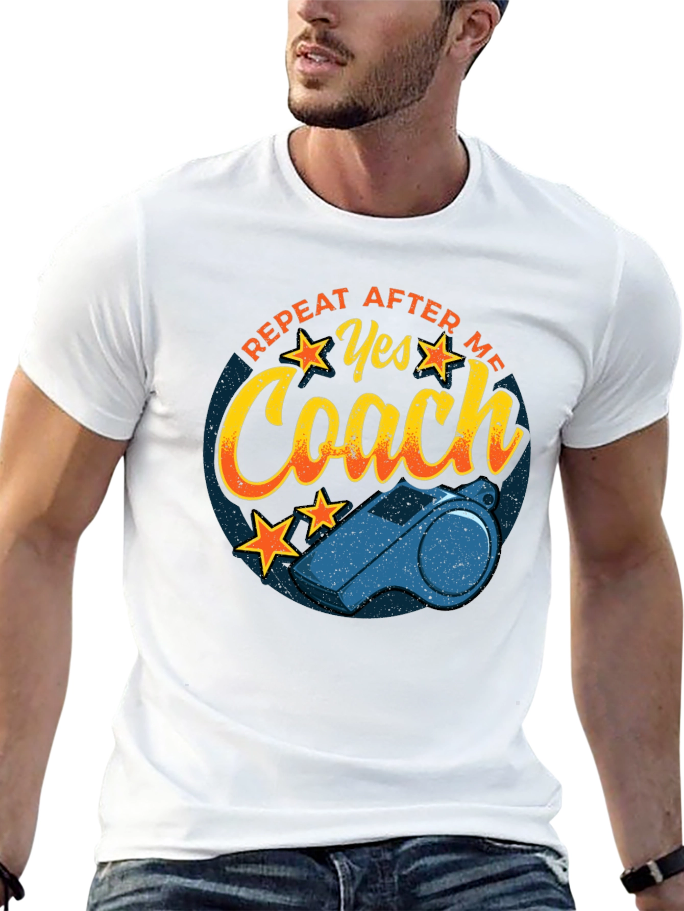 Yes Coach T-Shirt - Funny Sports Whistle Tee