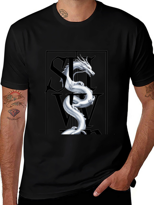 Mystic Dragon Graphic Tee - Stylish Black T-Shirt