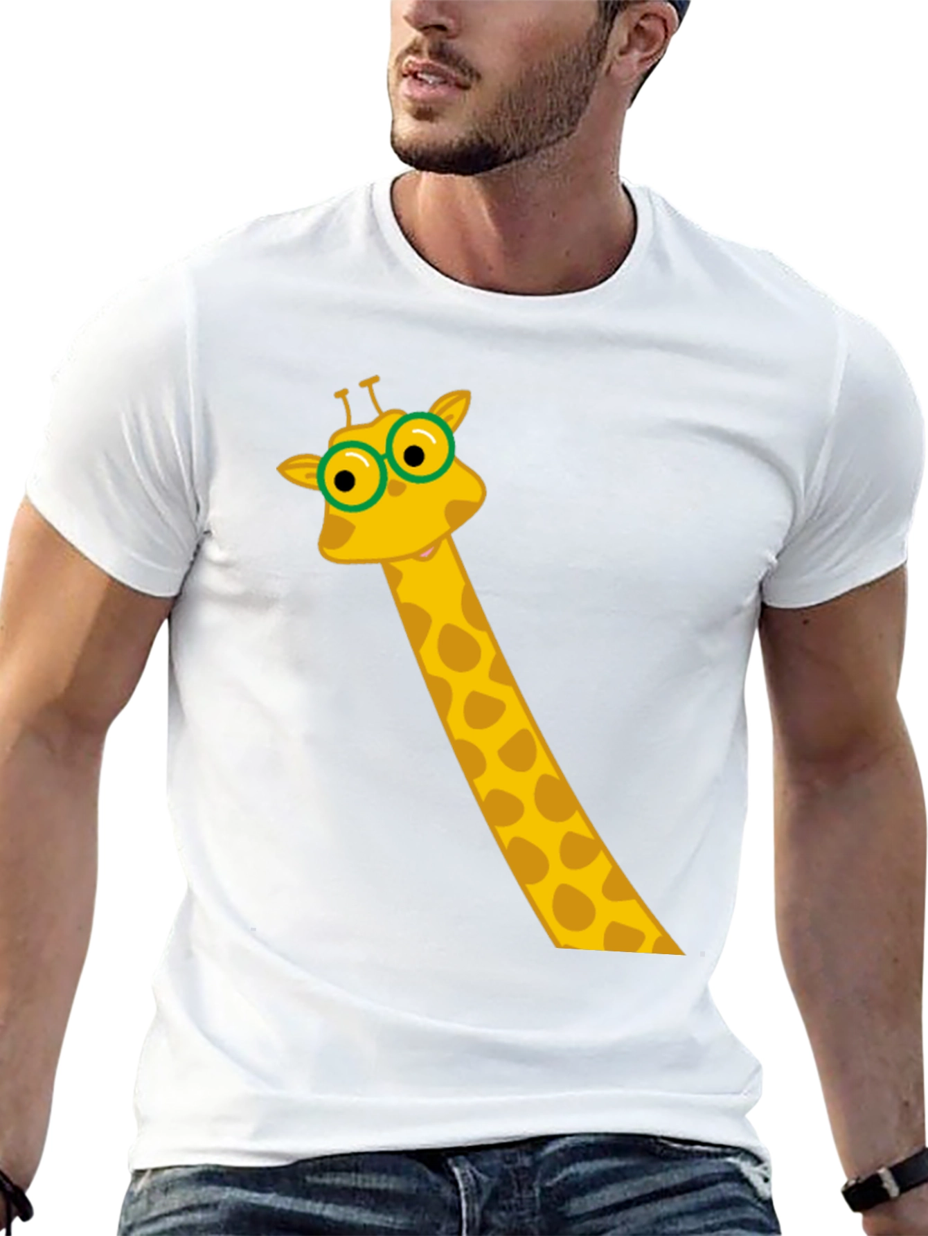 Giraffe Graphic Tee - Fun & Stylish