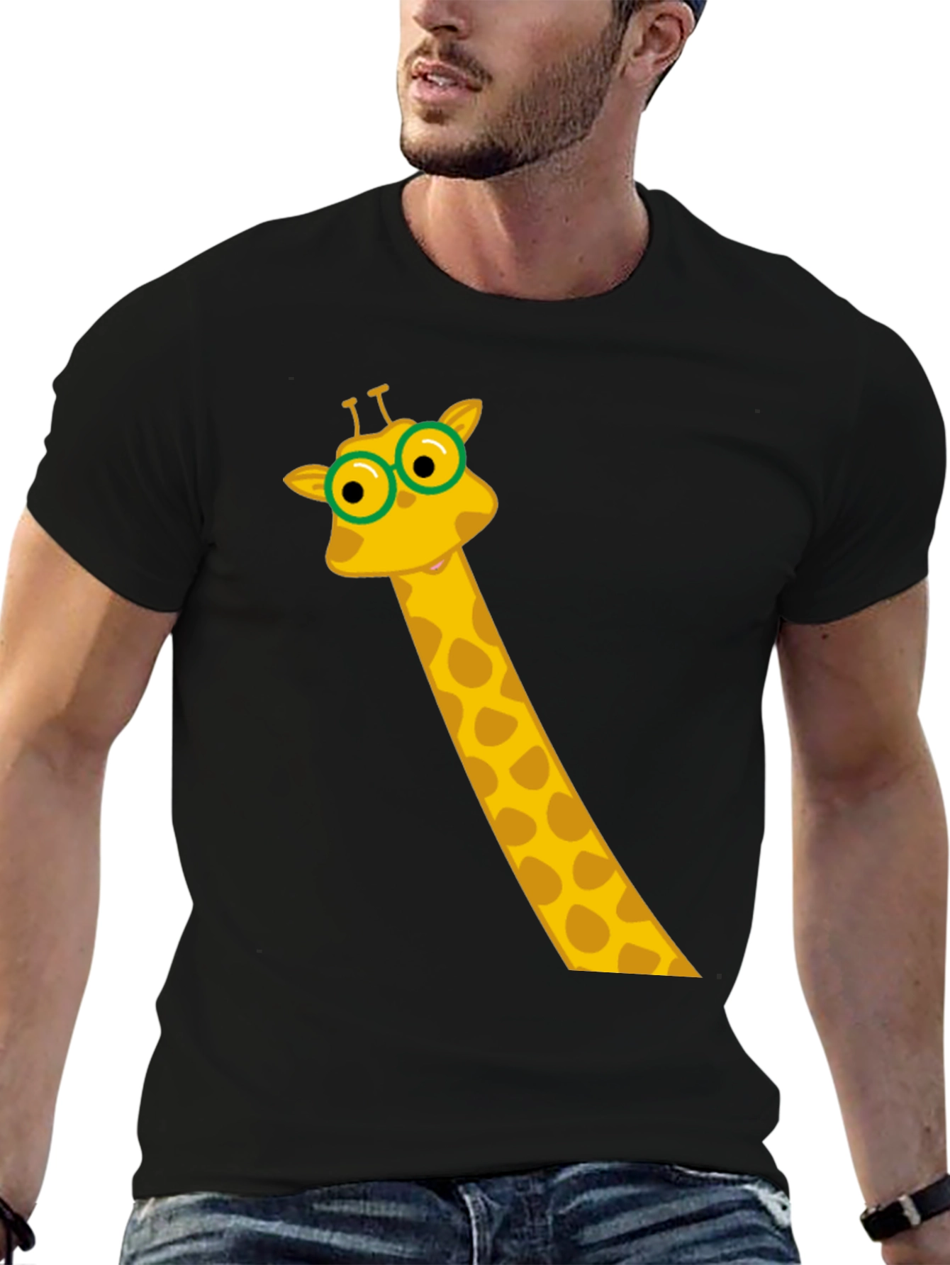 Giraffe Graphic Tee - Fun & Stylish