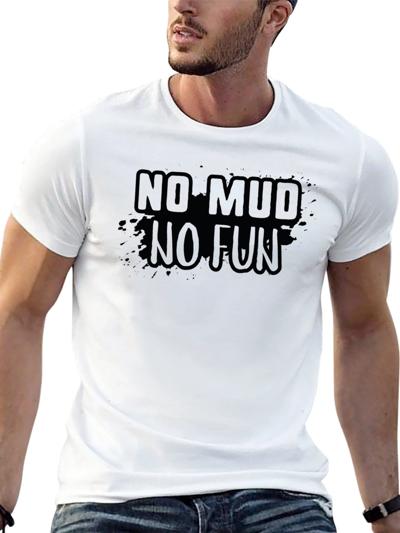 No Mud No Fun Black Graphic Tee
