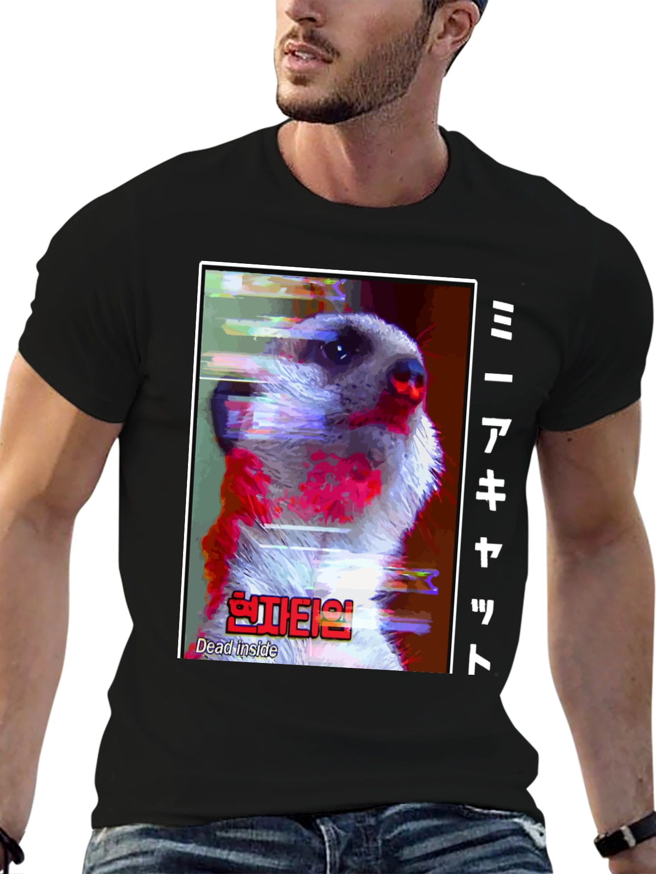 Meerkat Dead Inside Graphic T-Shirt