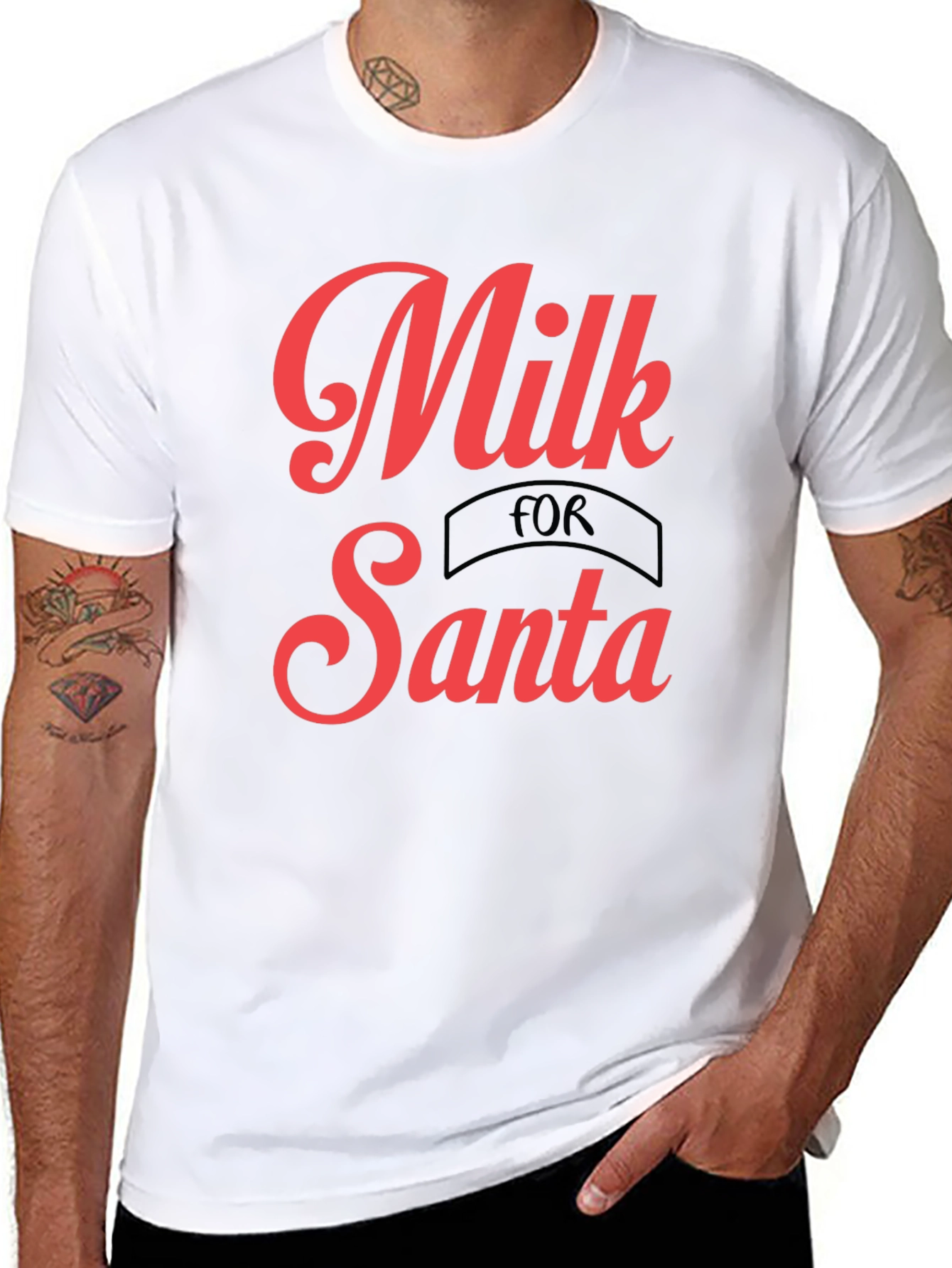 Milk for Santa Graphic Tee - Holiday Shirt