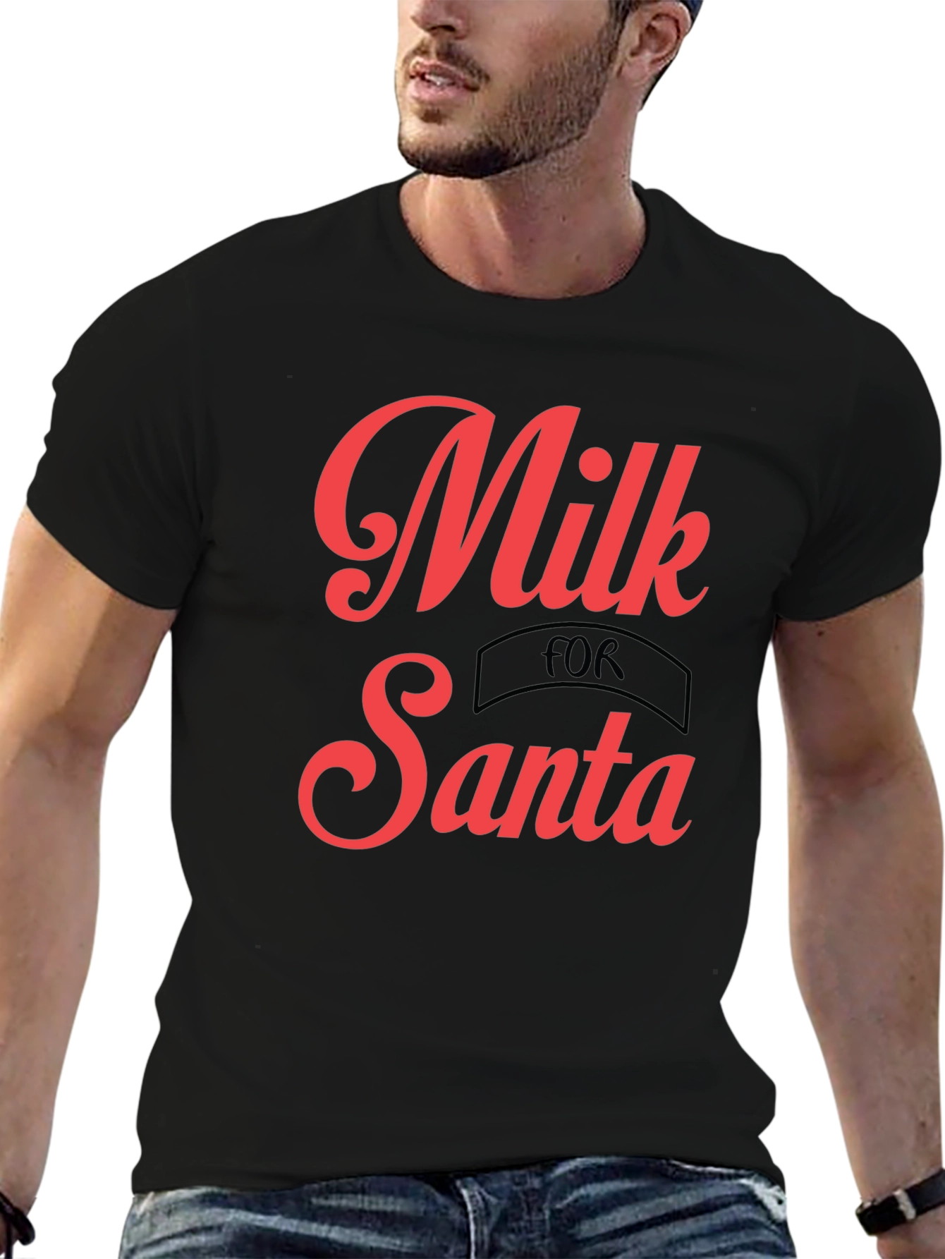 Milk for Santa Graphic Tee - Holiday Shirt