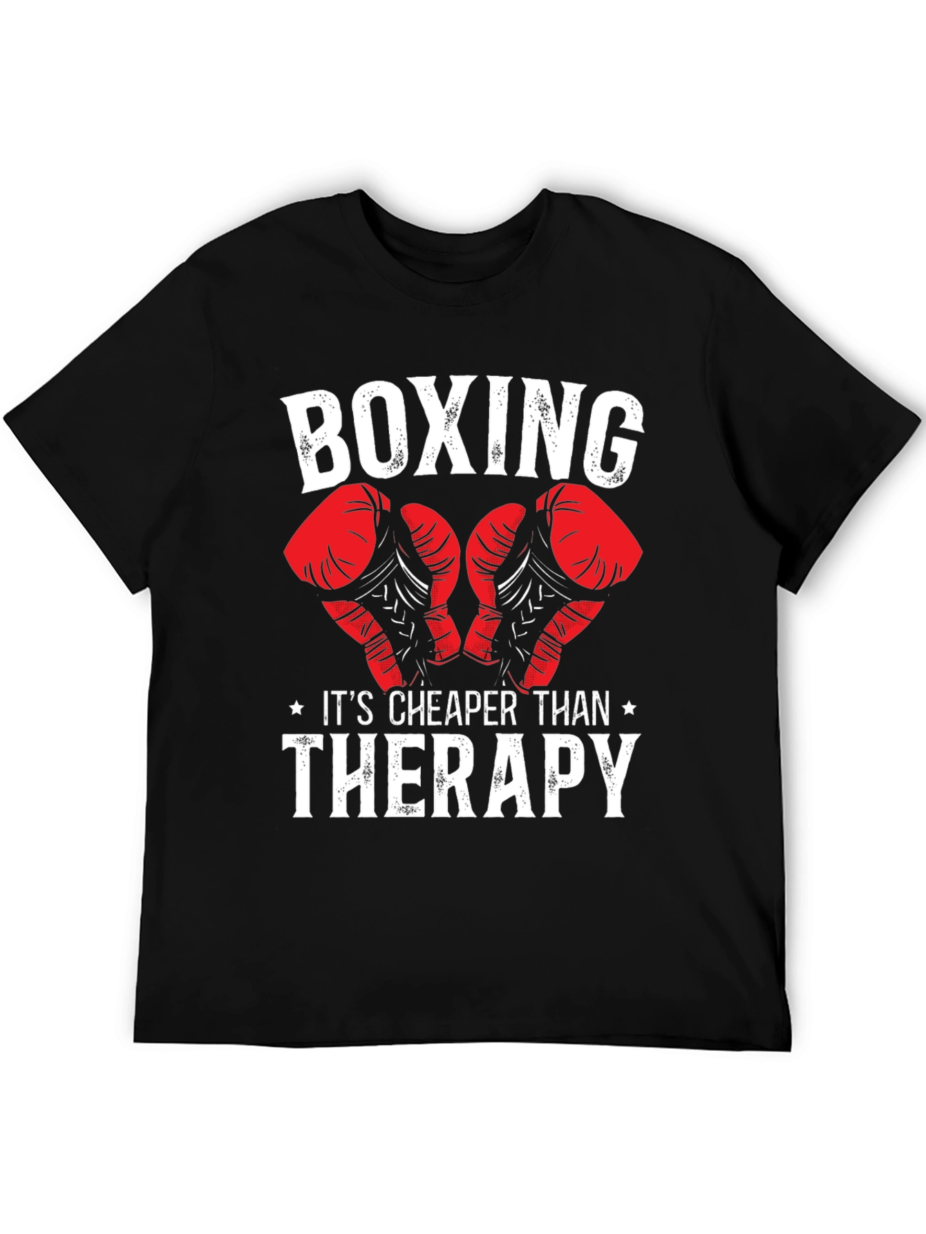 Boxing Cheaper Than Therapy Graphic T-Shirt
