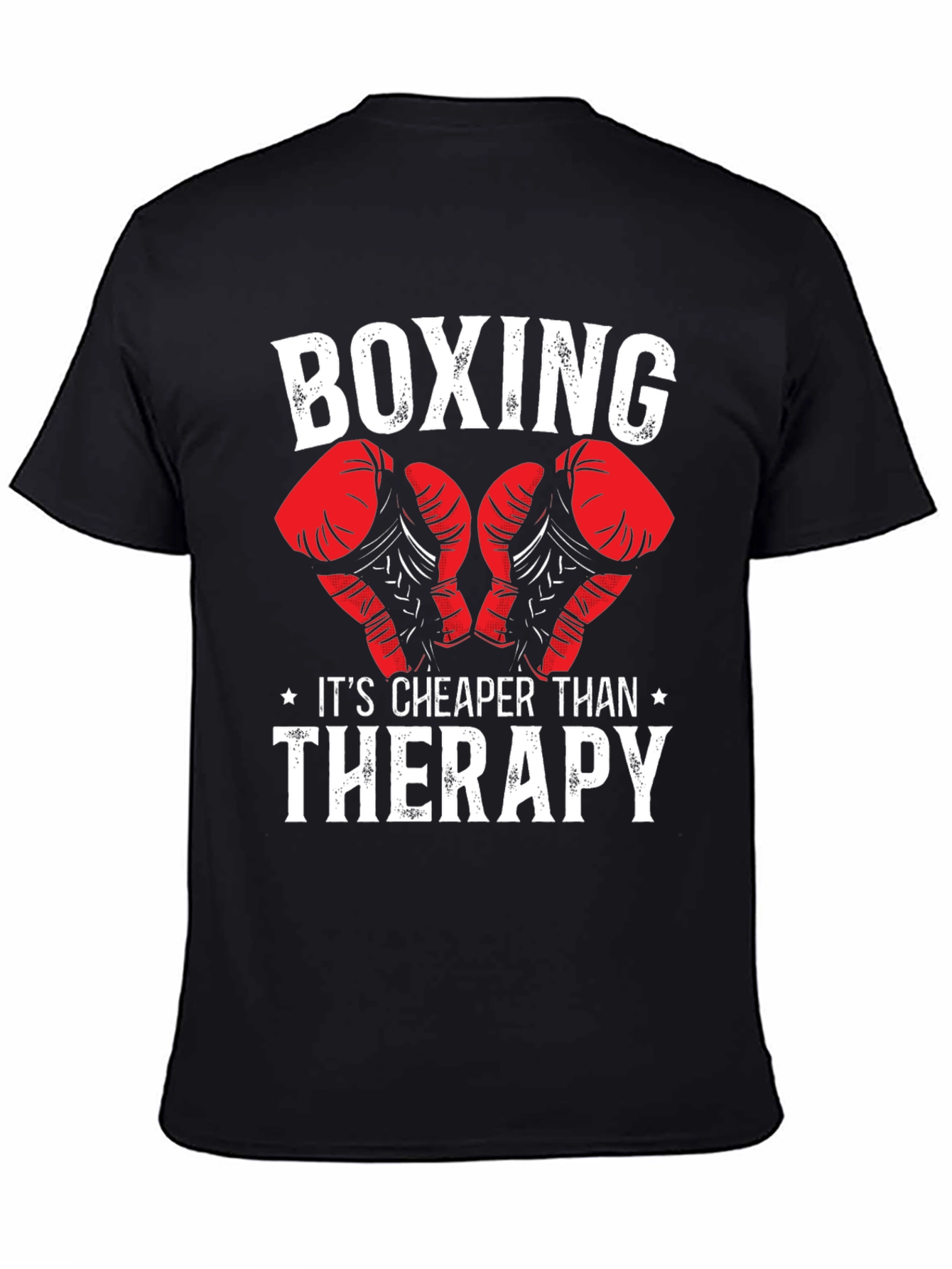 Boxing Cheaper Than Therapy Graphic T-Shirt