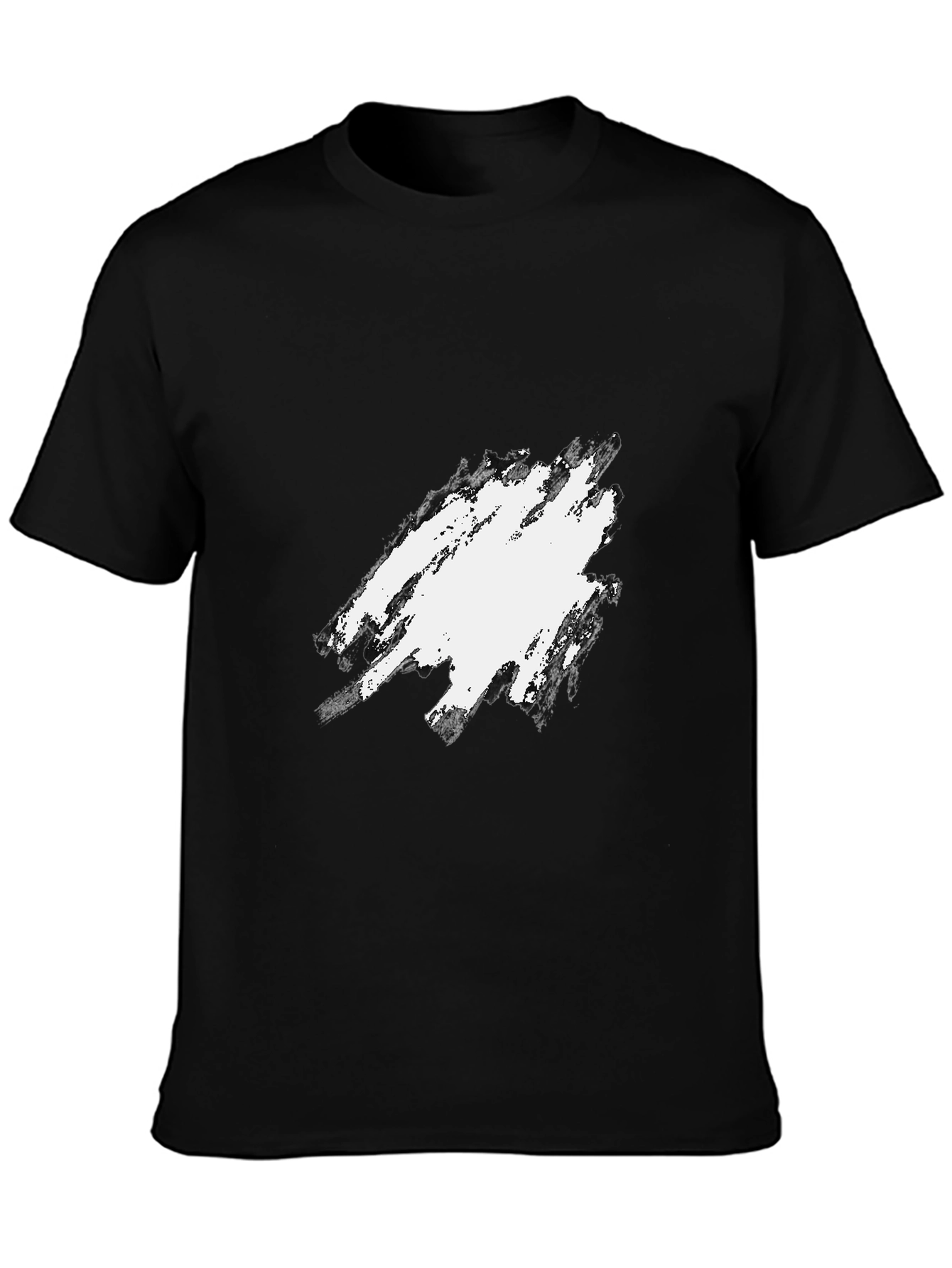 Mens Black Crewneck T-Shirt with Graphic