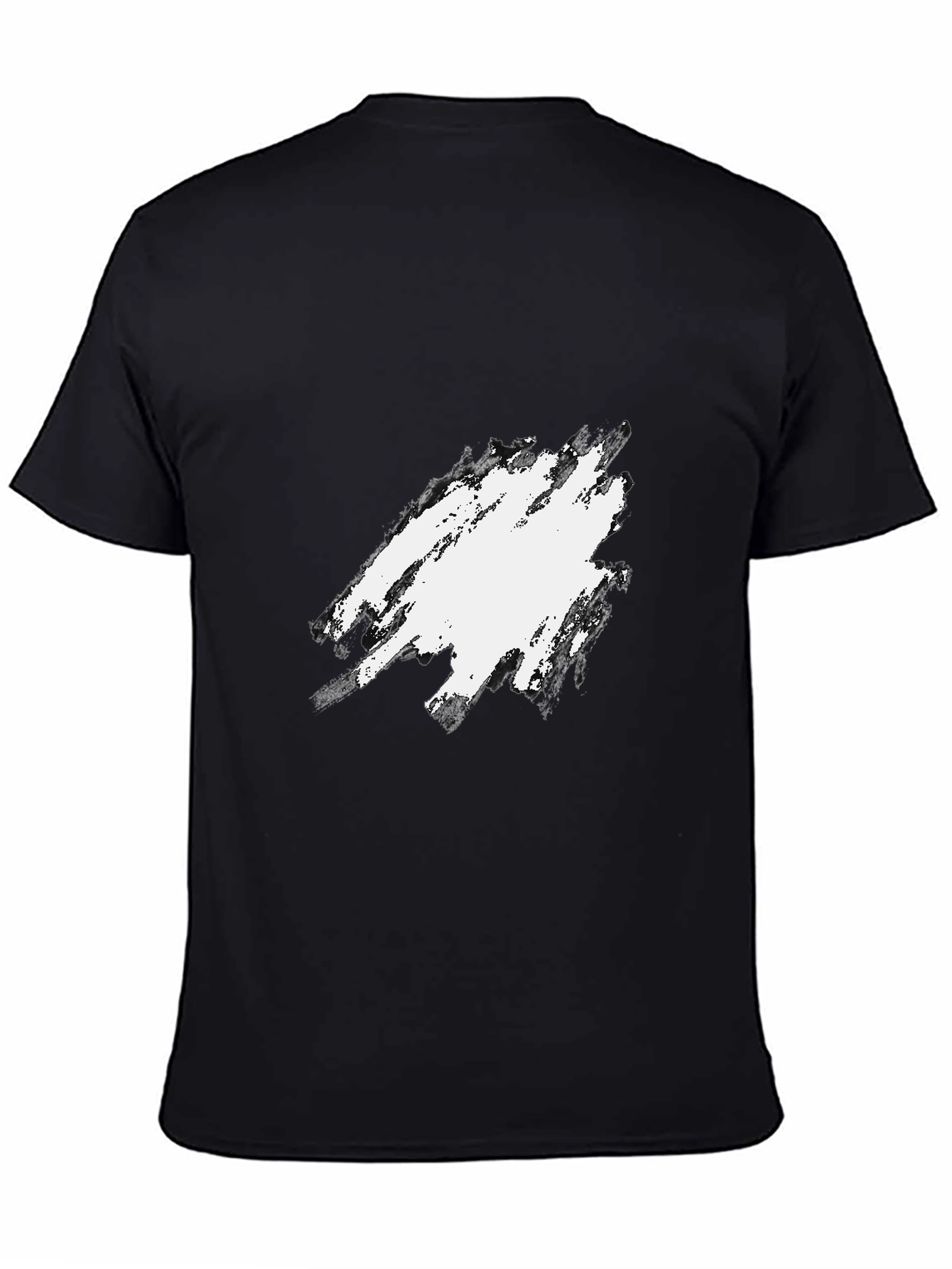 Mens Black Crewneck T-Shirt with Graphic