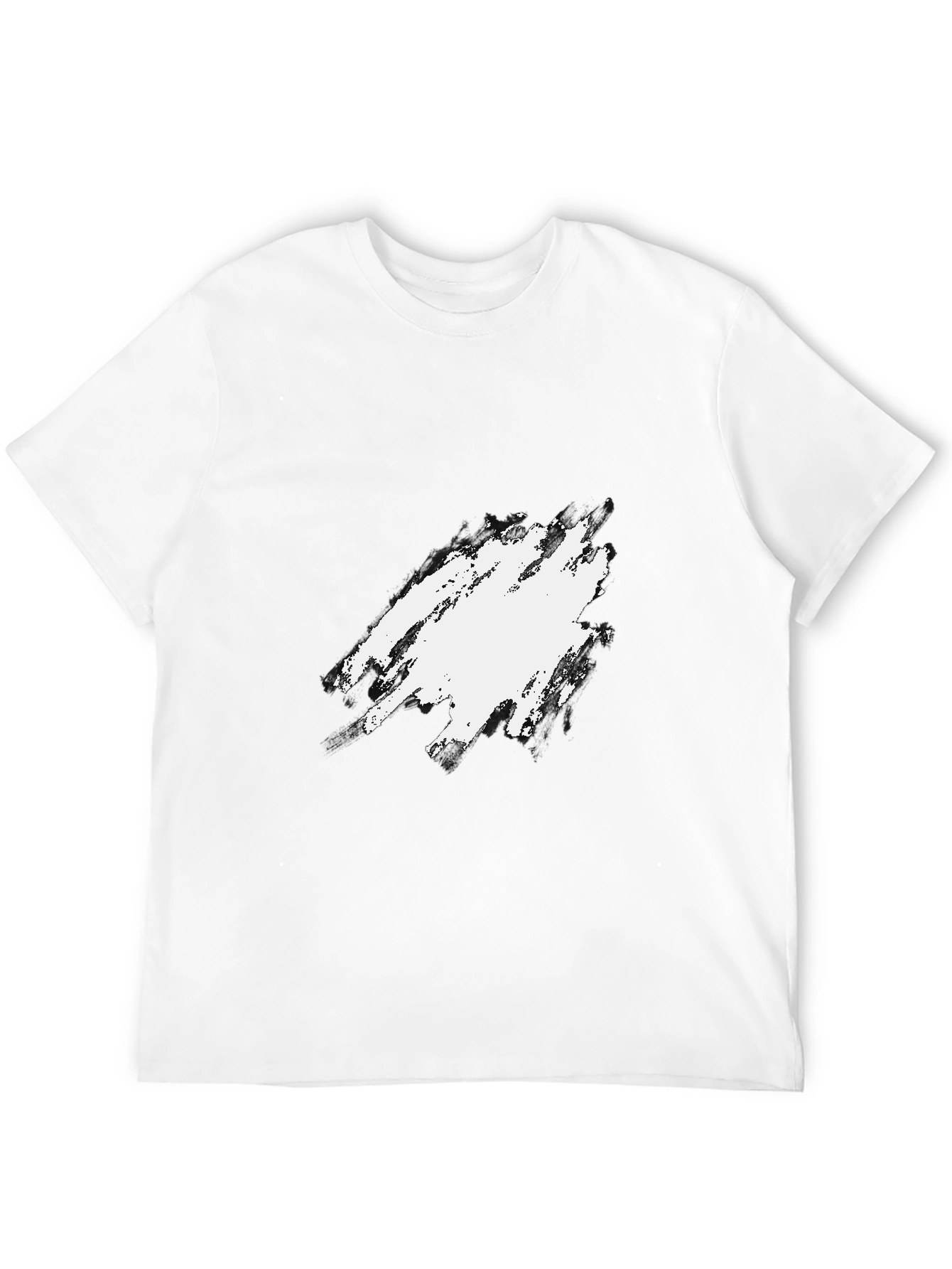 Mens Black Crewneck T-Shirt with Graphic