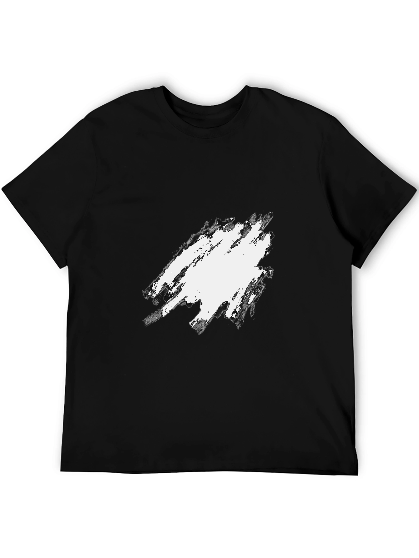 Mens Black Crewneck T-Shirt with Graphic