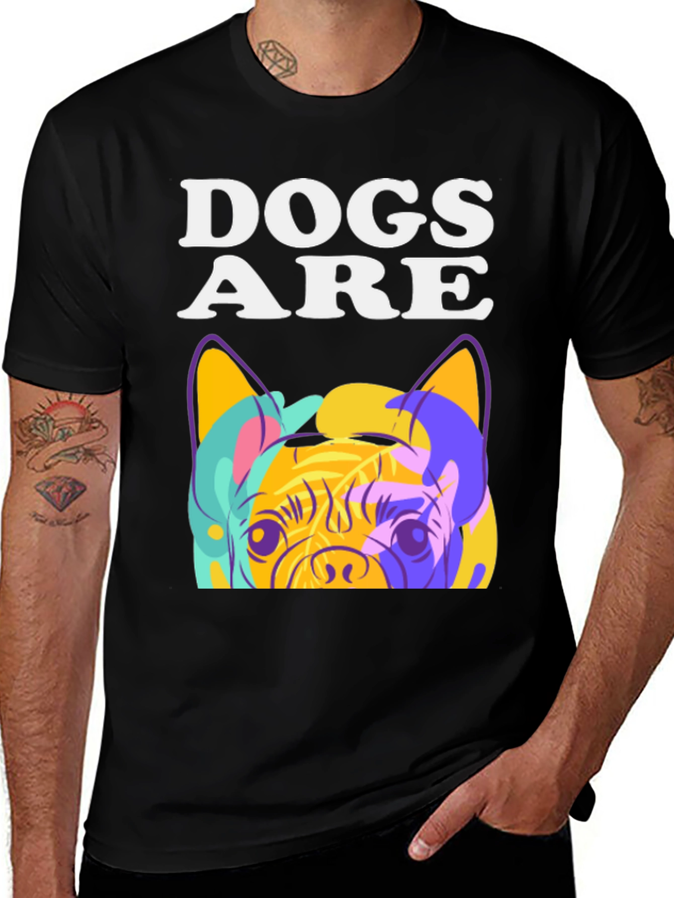 Dogs Are T-Shirt: Pop Art Pug Graphic Tee