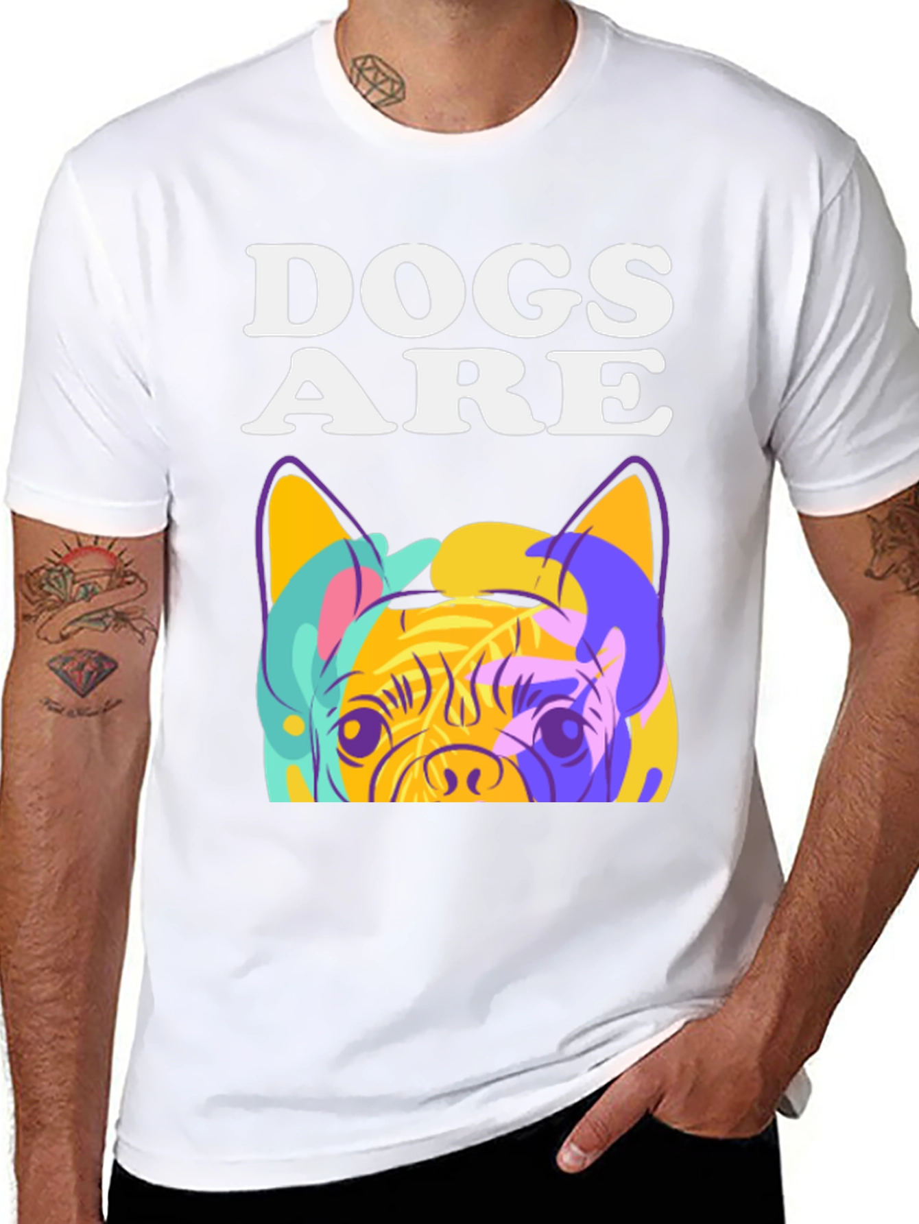 Dogs Are T-Shirt: Pop Art Pug Graphic Tee