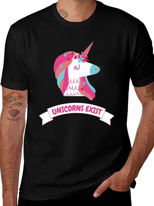 Unicorns Exist T-Shirt - Trendy Graphic Tee for Unicorn Lovers