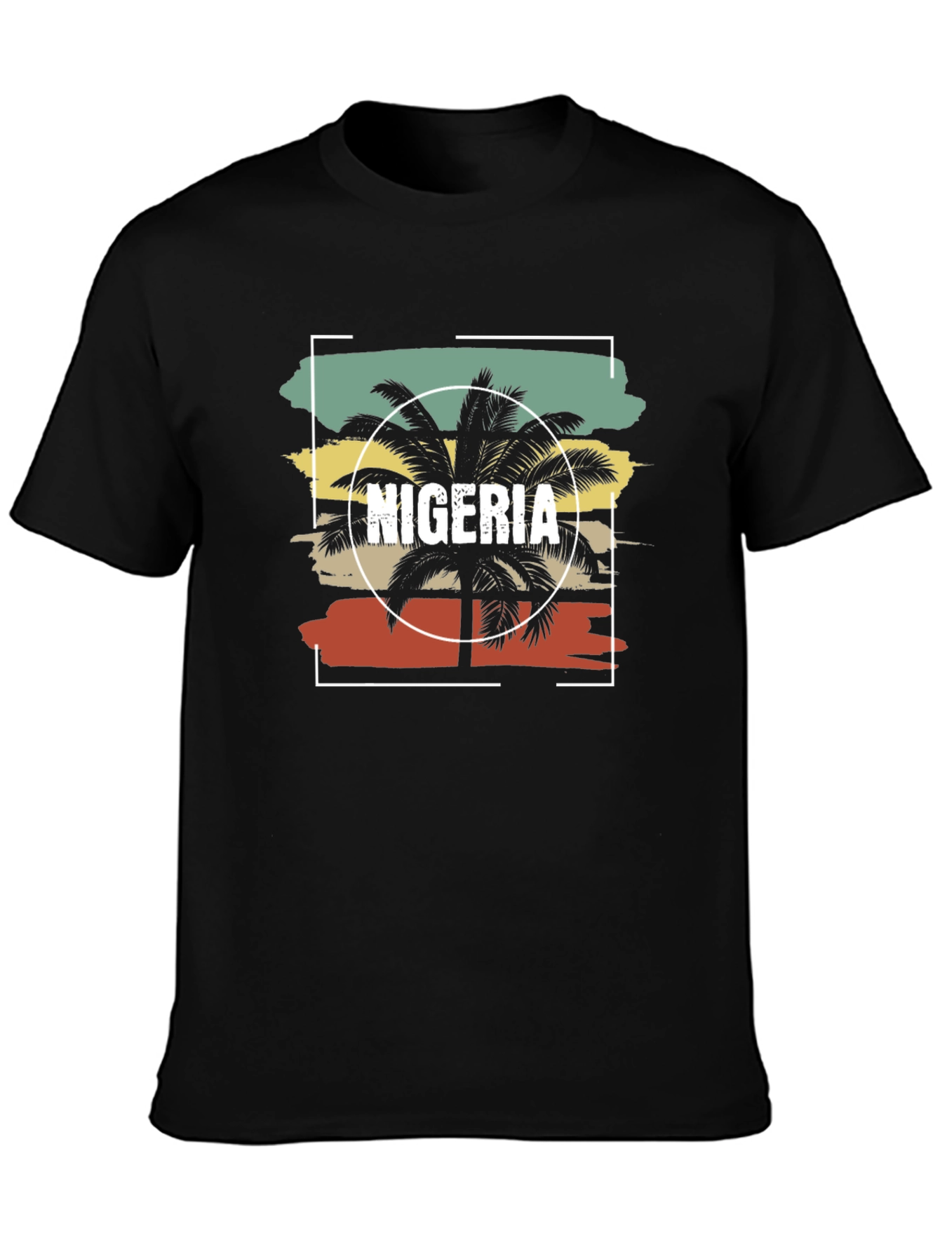 Nigeria Palm Tree T-Shirt - Retro Graphic Tee