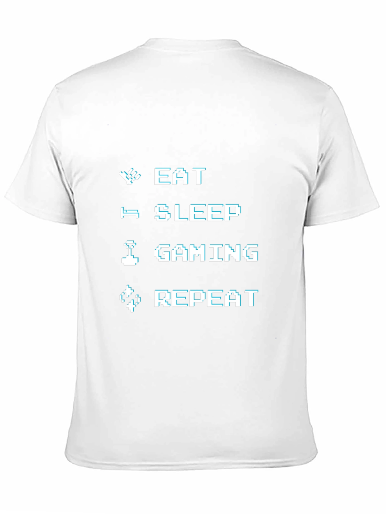 Eat Sleep Gaming Repeat Black T-Shirt