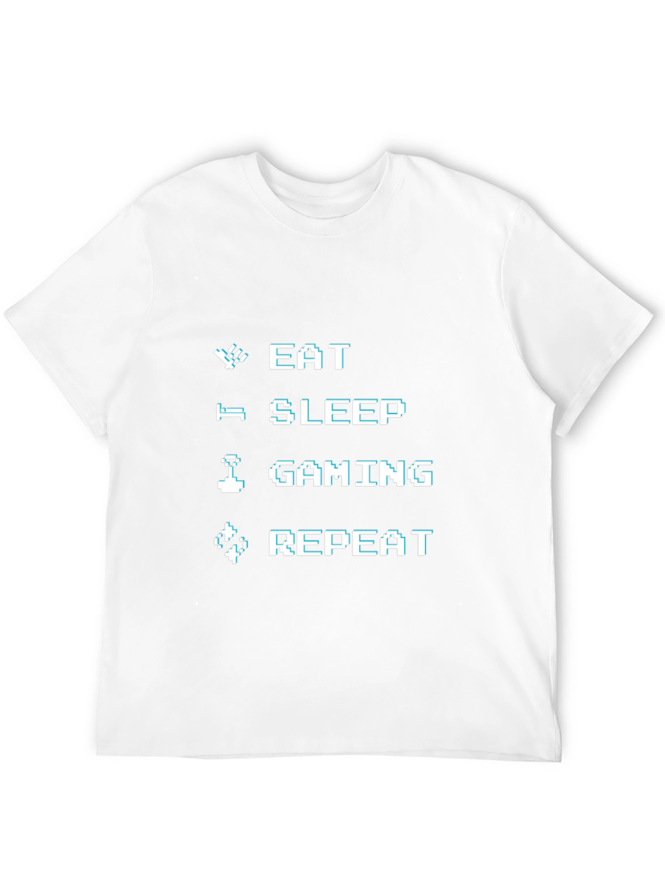 Eat Sleep Gaming Repeat Black T-Shirt