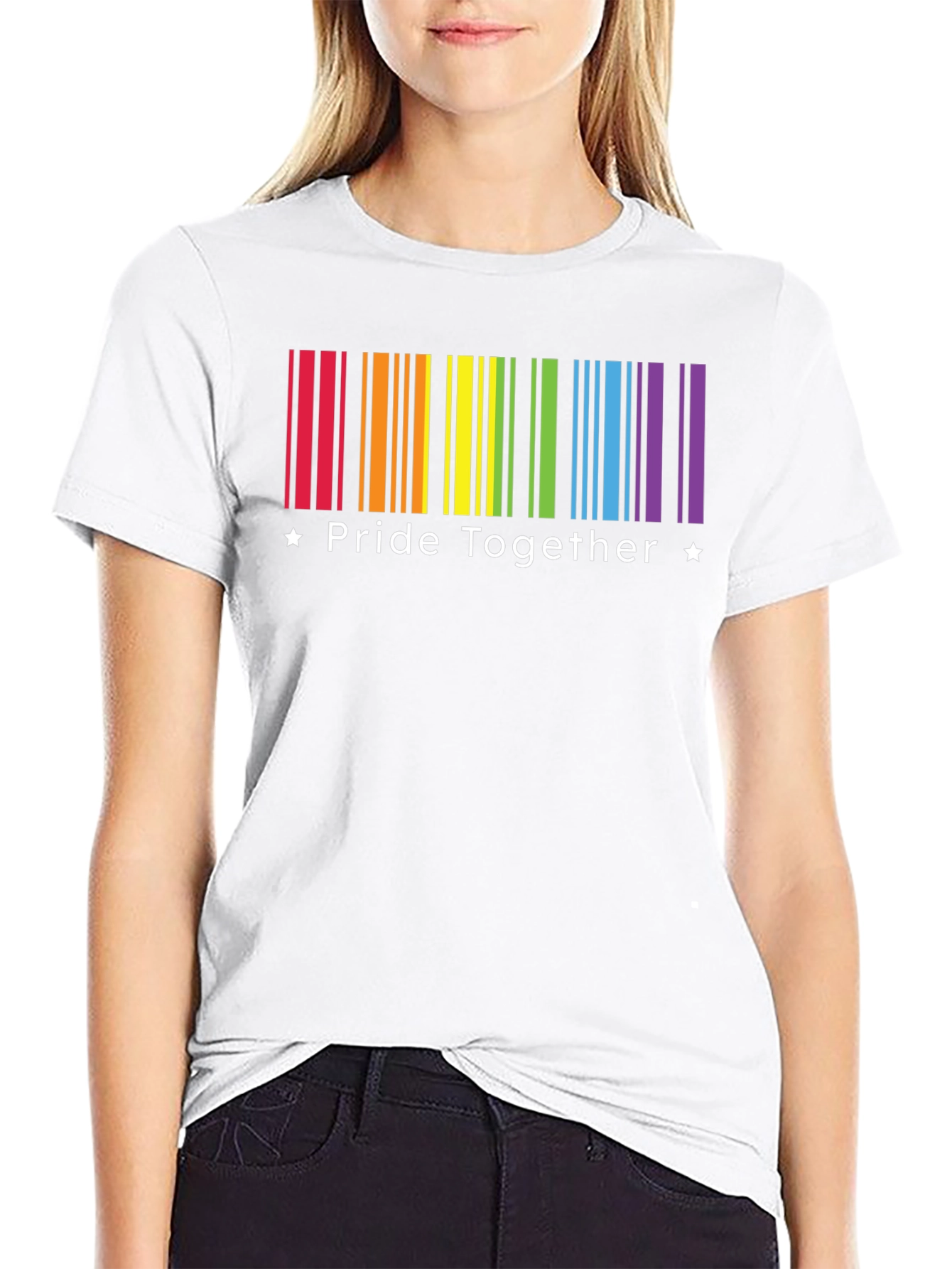 Pride Together Rainbow Barcode T-Shirt