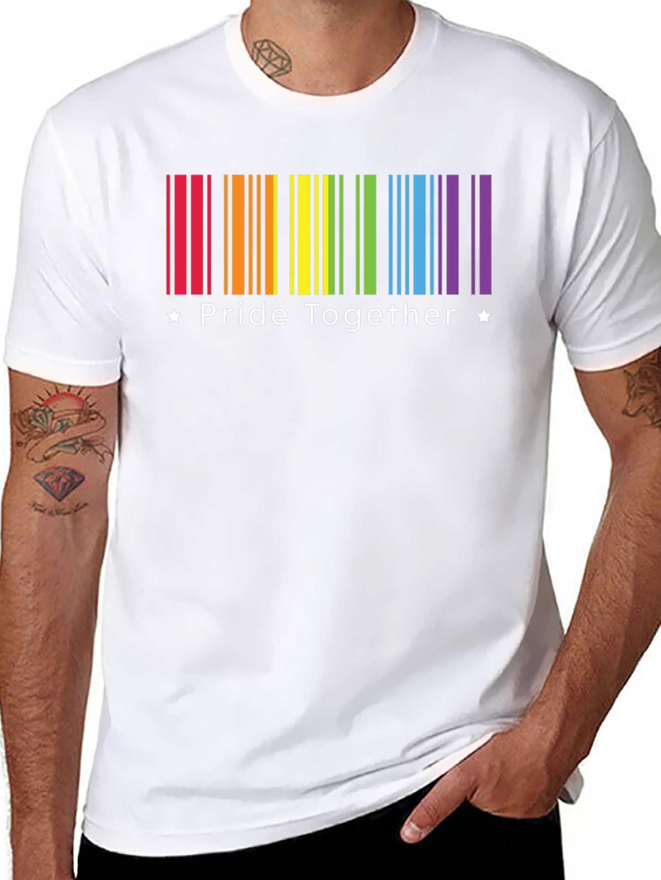 Pride Together Rainbow Barcode T-Shirt