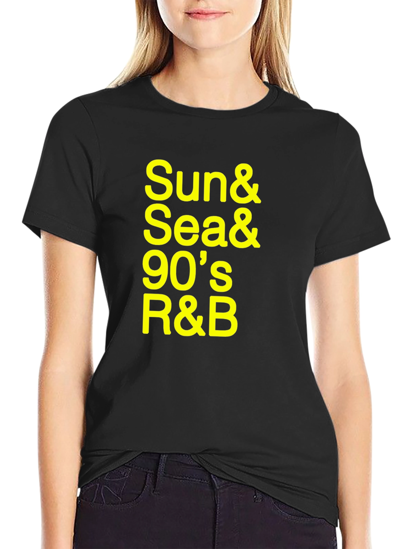 Sun & Sea 90s R&B Black Graphic Tee