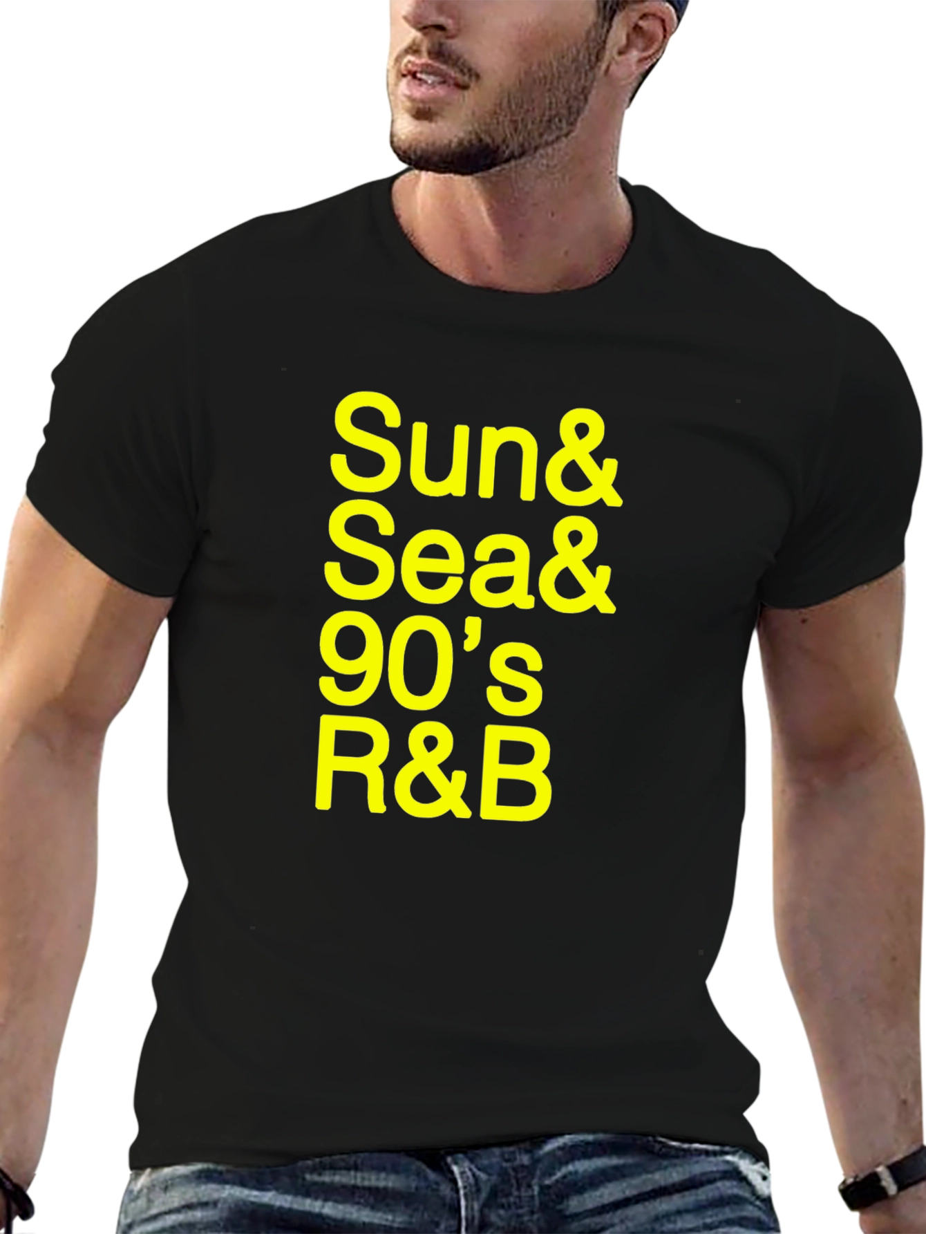 Sun & Sea 90s R&B Black Graphic Tee