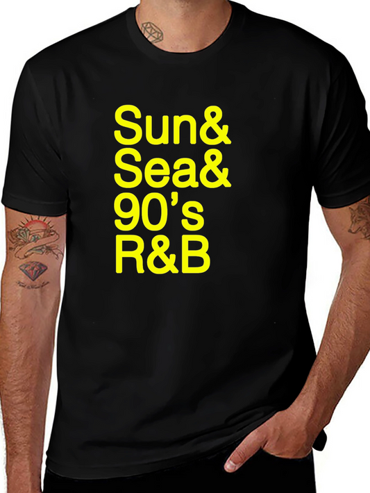 Sun & Sea 90s R&B Black Graphic Tee