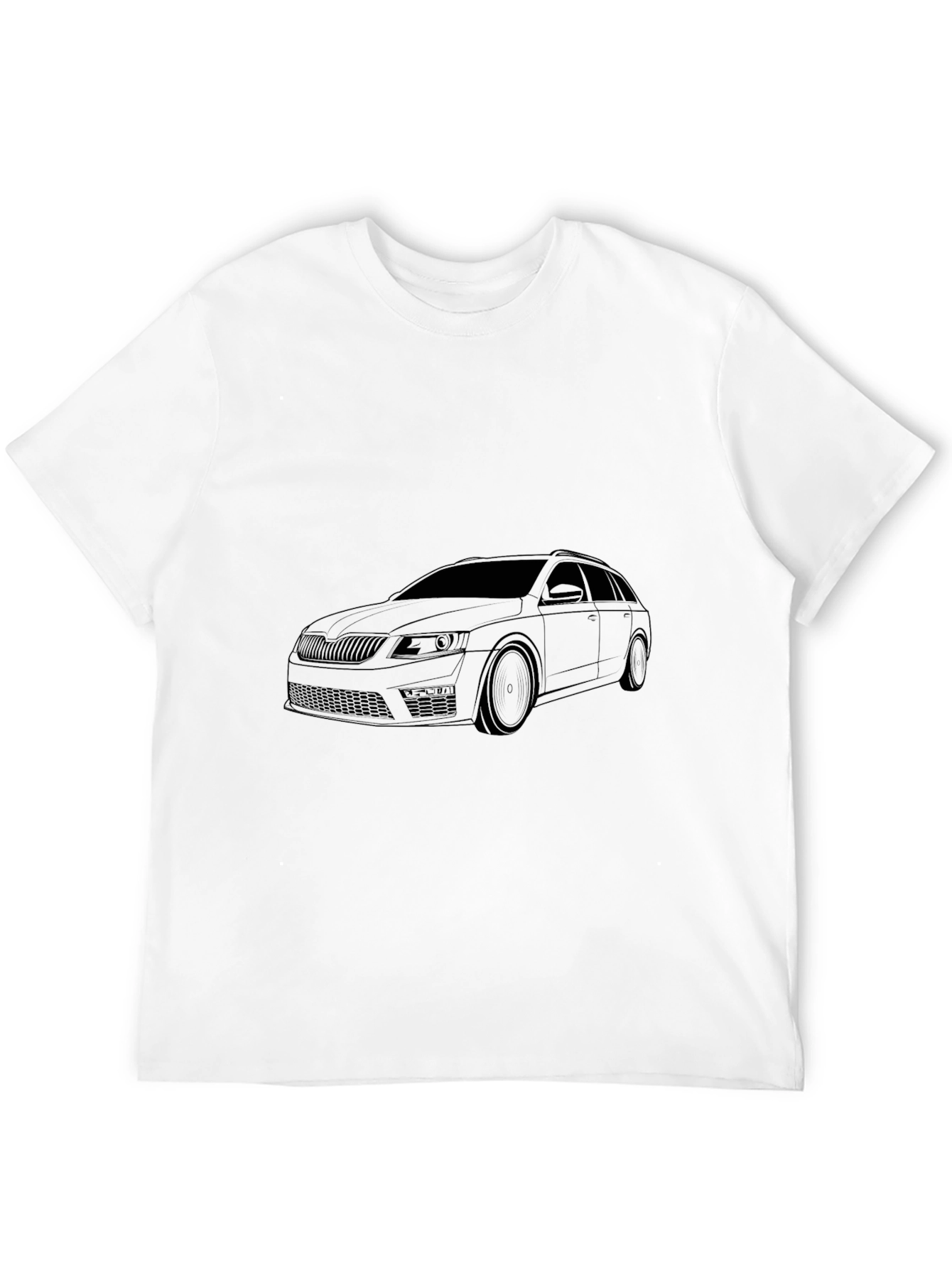 Black Car Outline Graphic T-Shirt