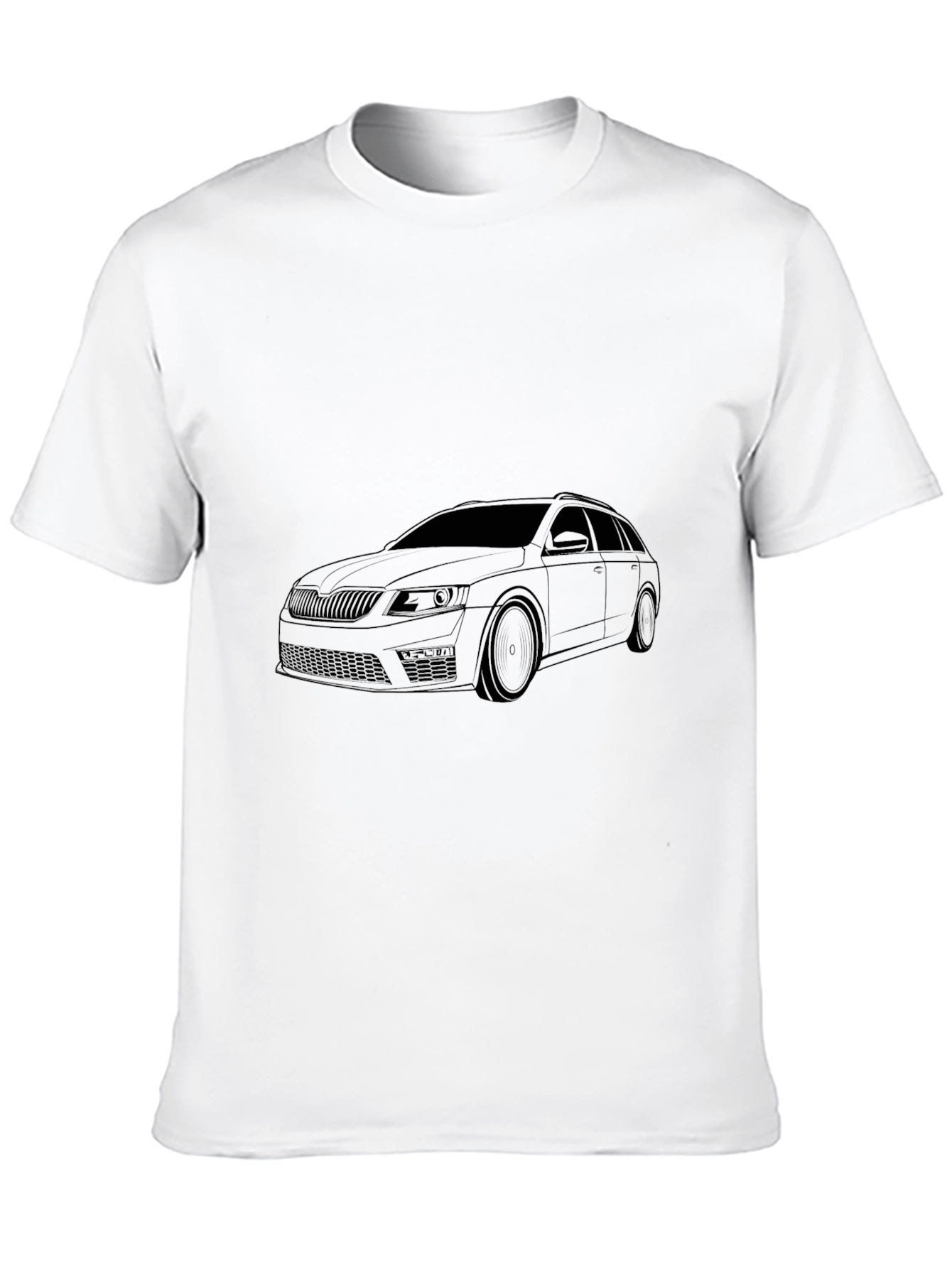 Black Car Outline Graphic T-Shirt