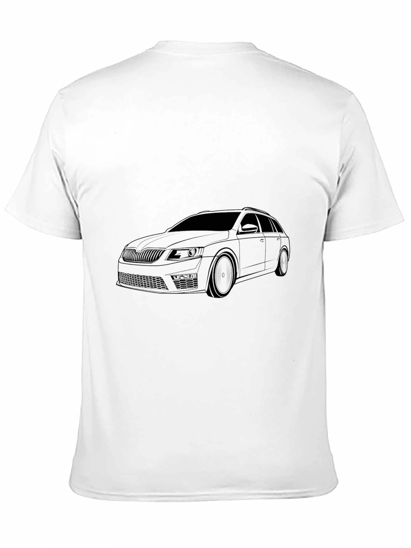 Black Car Outline Graphic T-Shirt