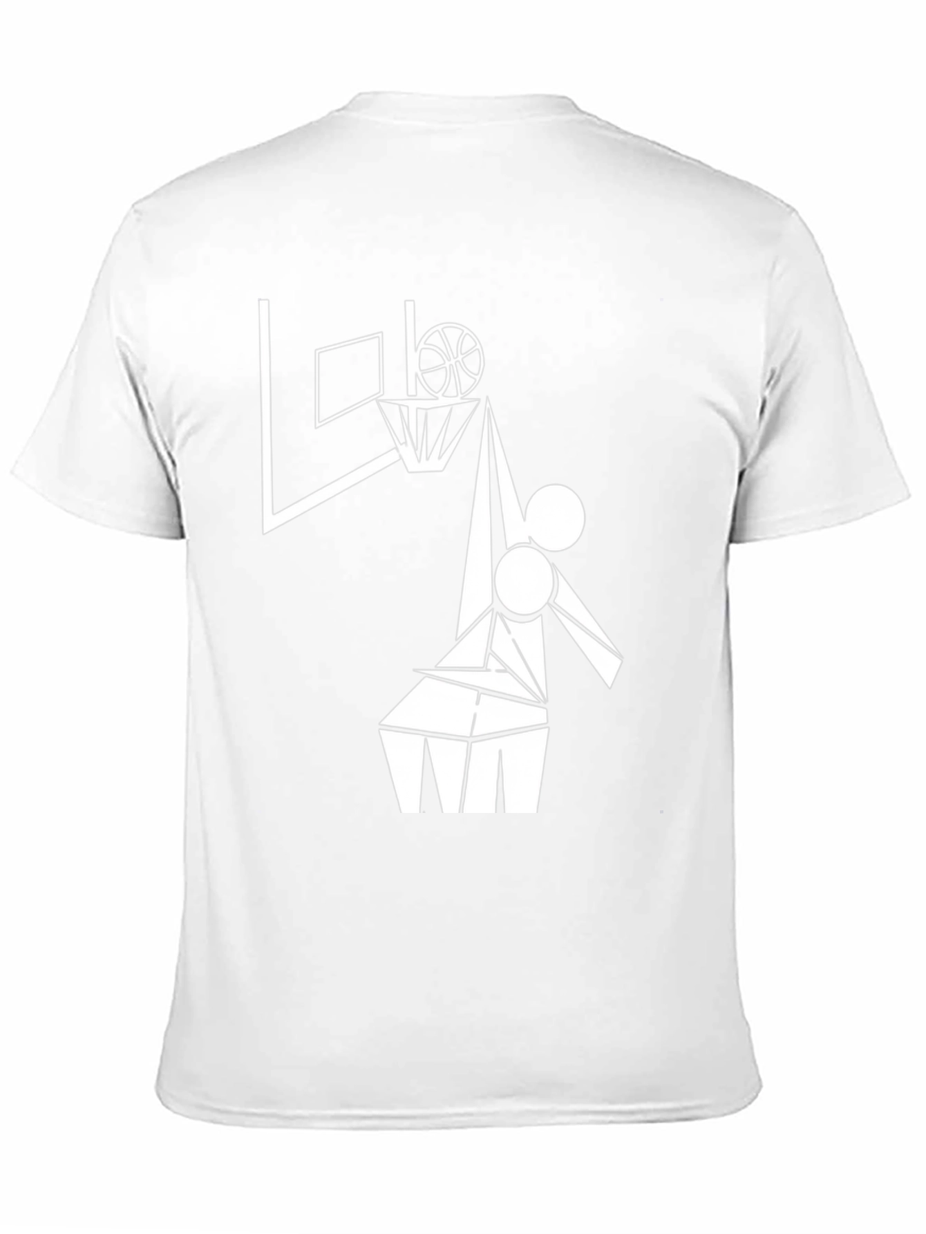 Abstract Basketball Player Black T-Shirt