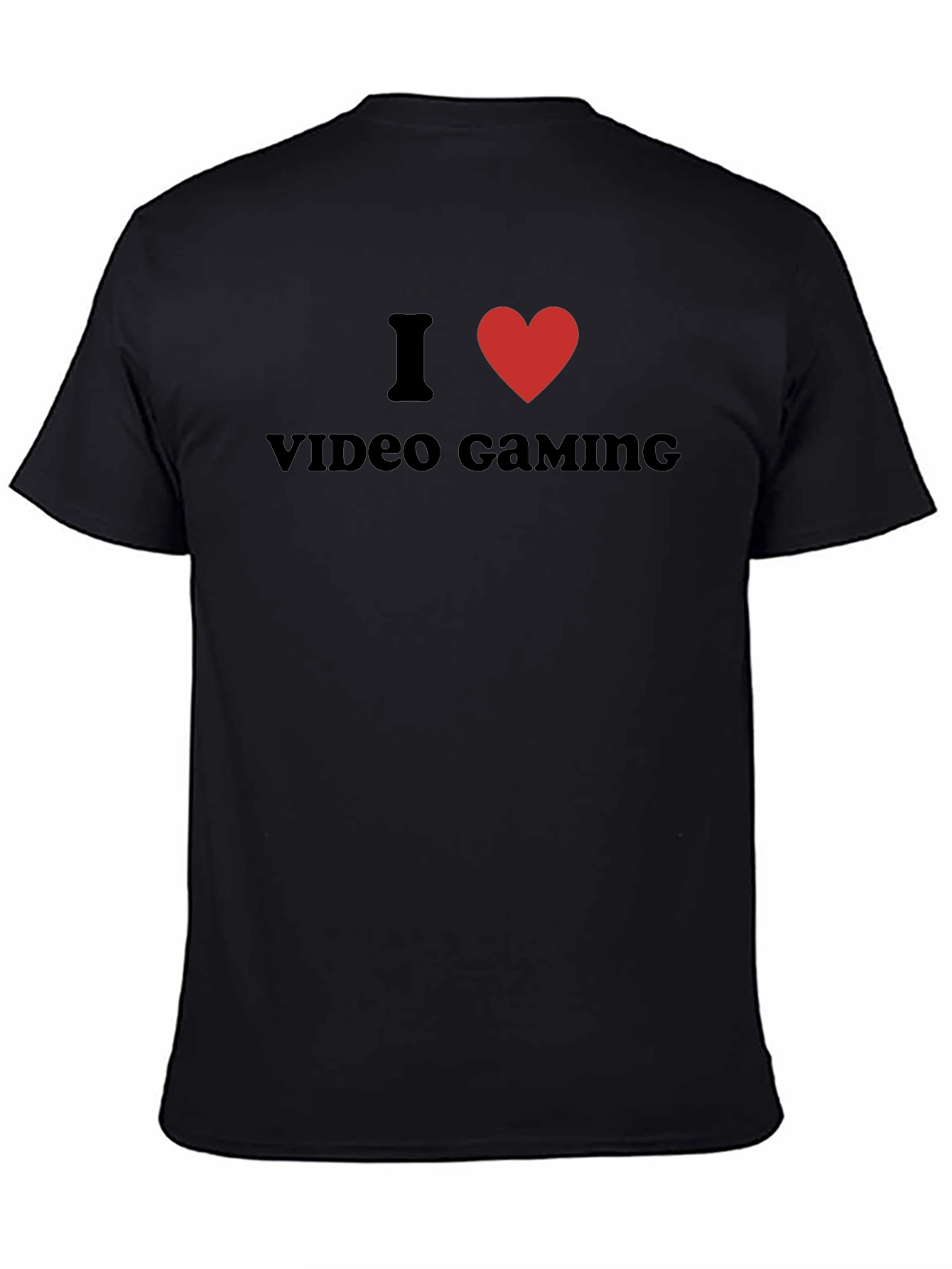 I Love Video Gaming Black Graphic Tee Shirt