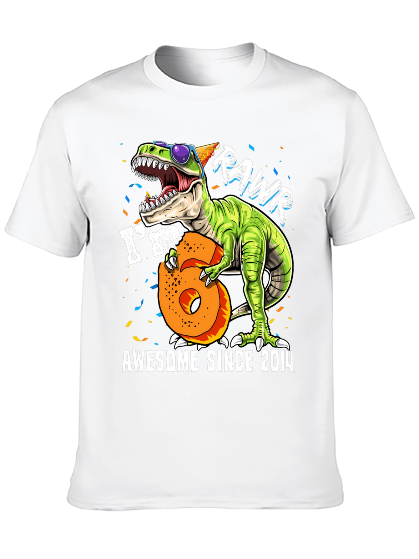 Awesome Since 2014 Dinosaur T-Shirt