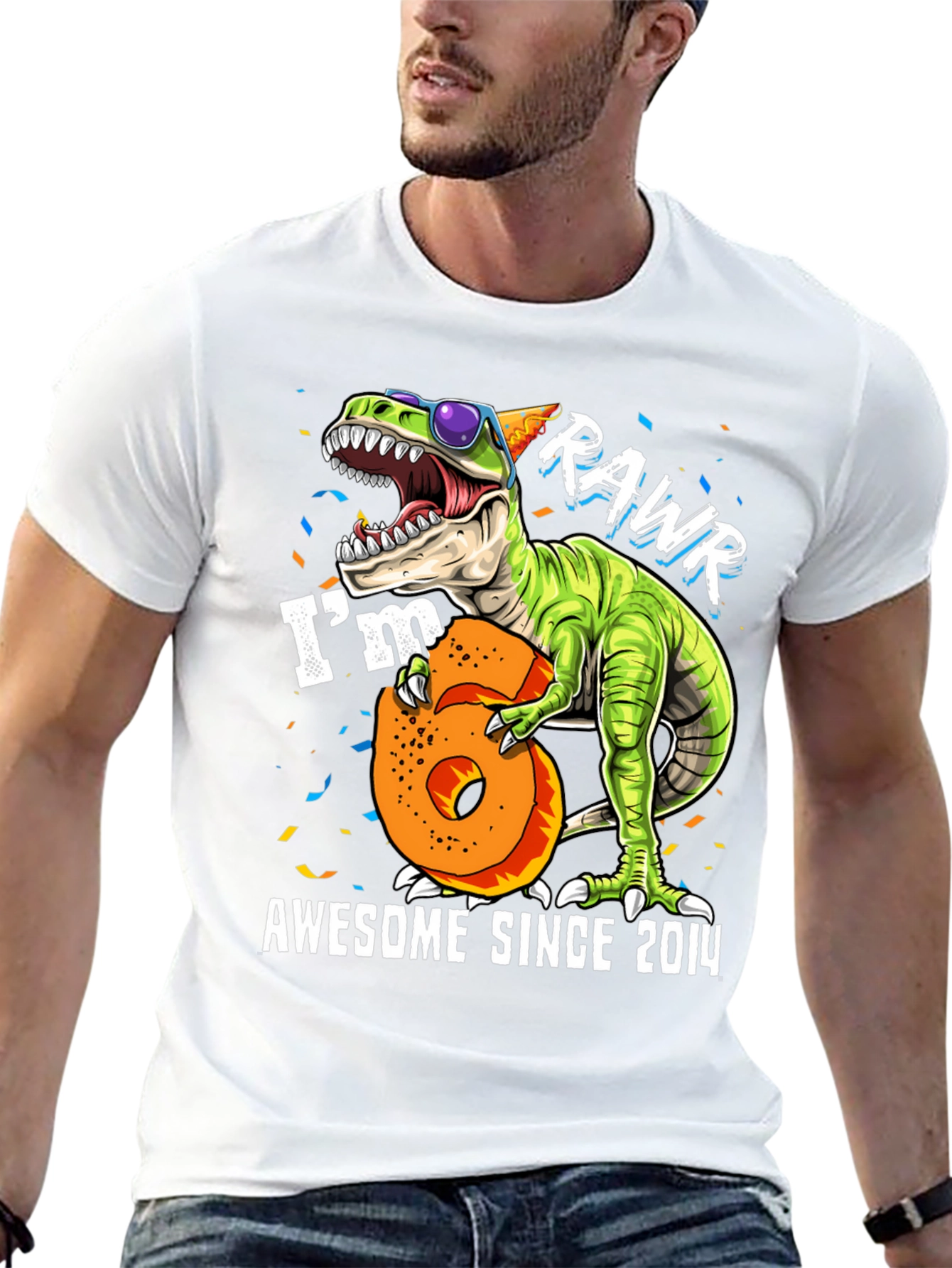 Awesome Since 2014 Dinosaur T-Shirt