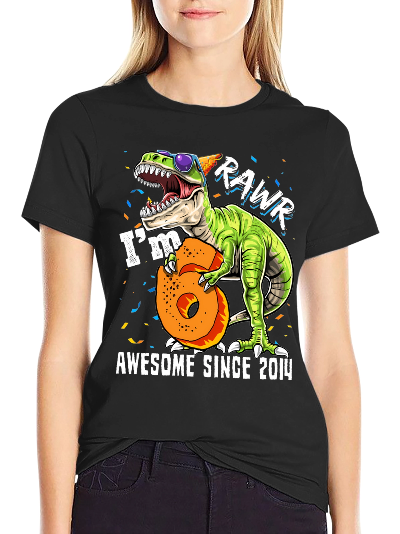 Awesome Since 2014 Dinosaur T-Shirt